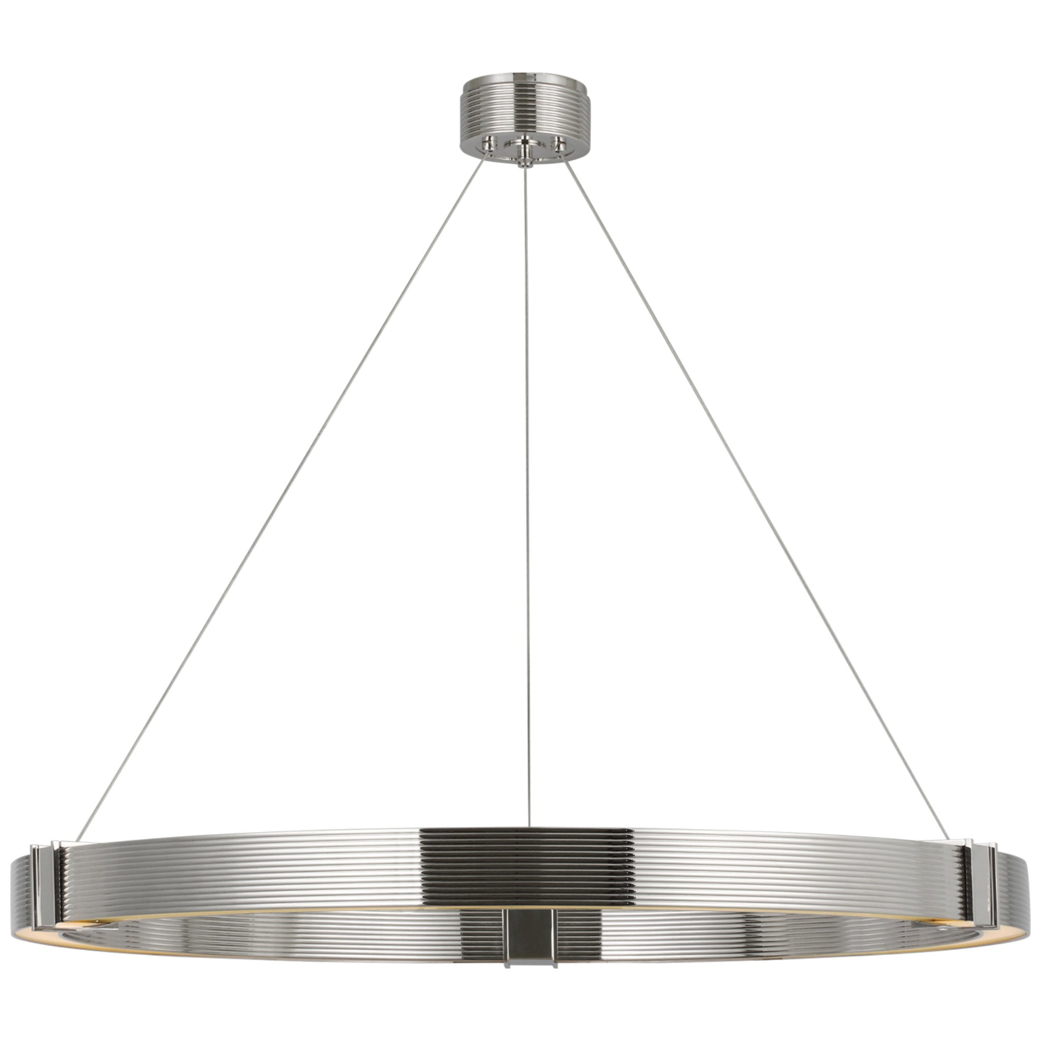 Ralph Lauren Hughes 40" Ring Chandelier in Polished Nickel Ceiling Light W40.25"