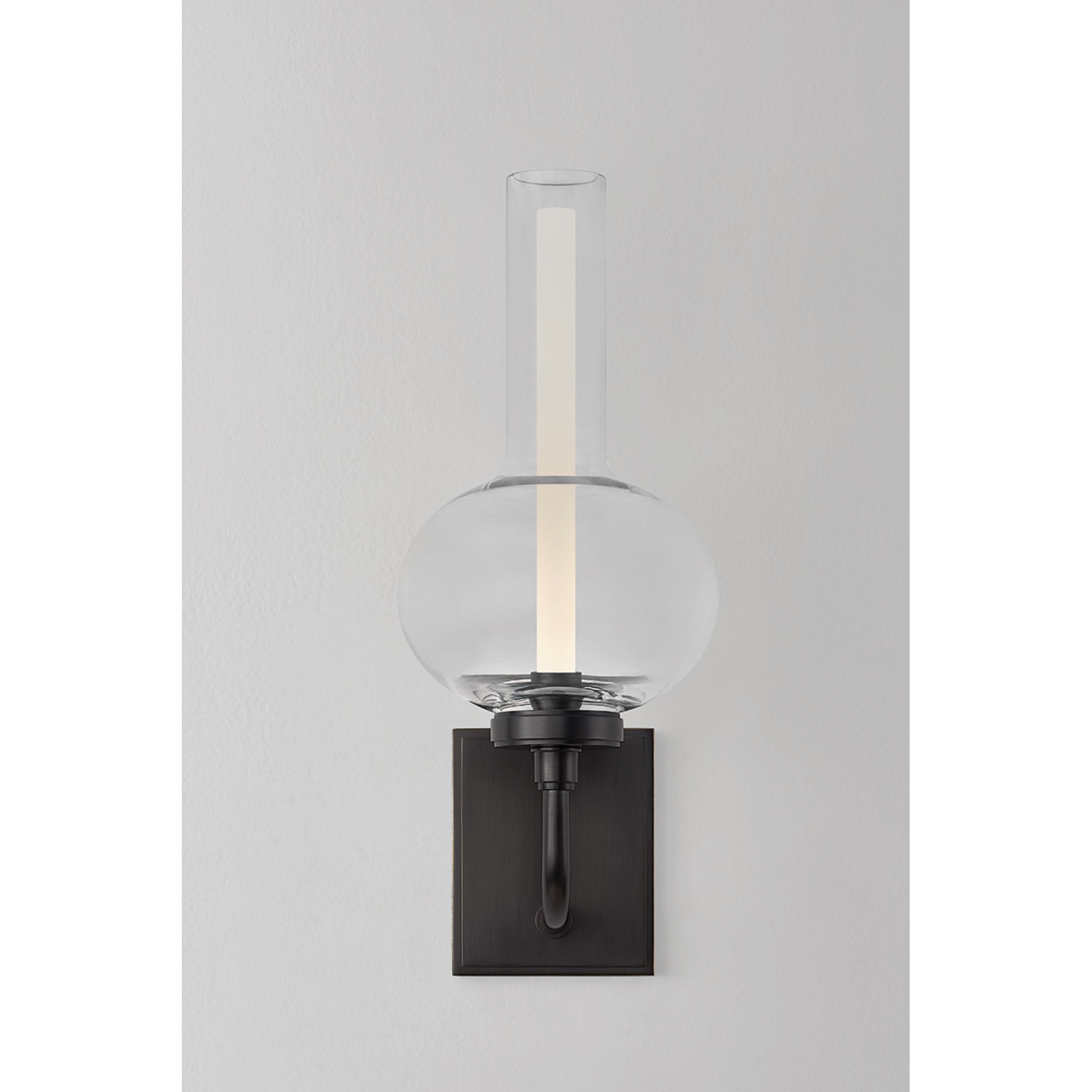 Rossman 1-Light Wall Sconce in Distressed Bronze 6.75W x 16.5H