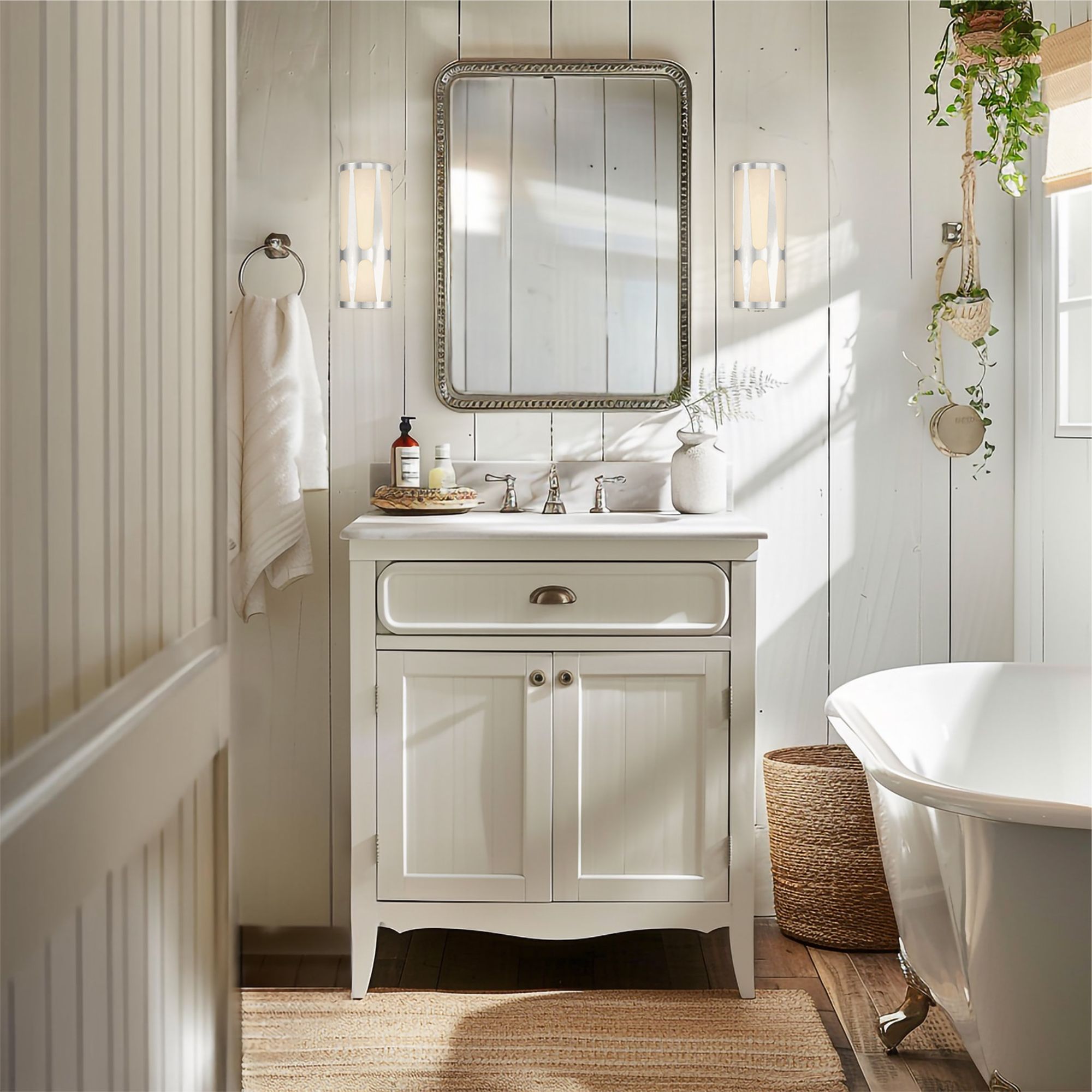 Royston 6.75'' Polished Chrome Sconce Silver 6.75"W x 17.75"H x 3.5"D