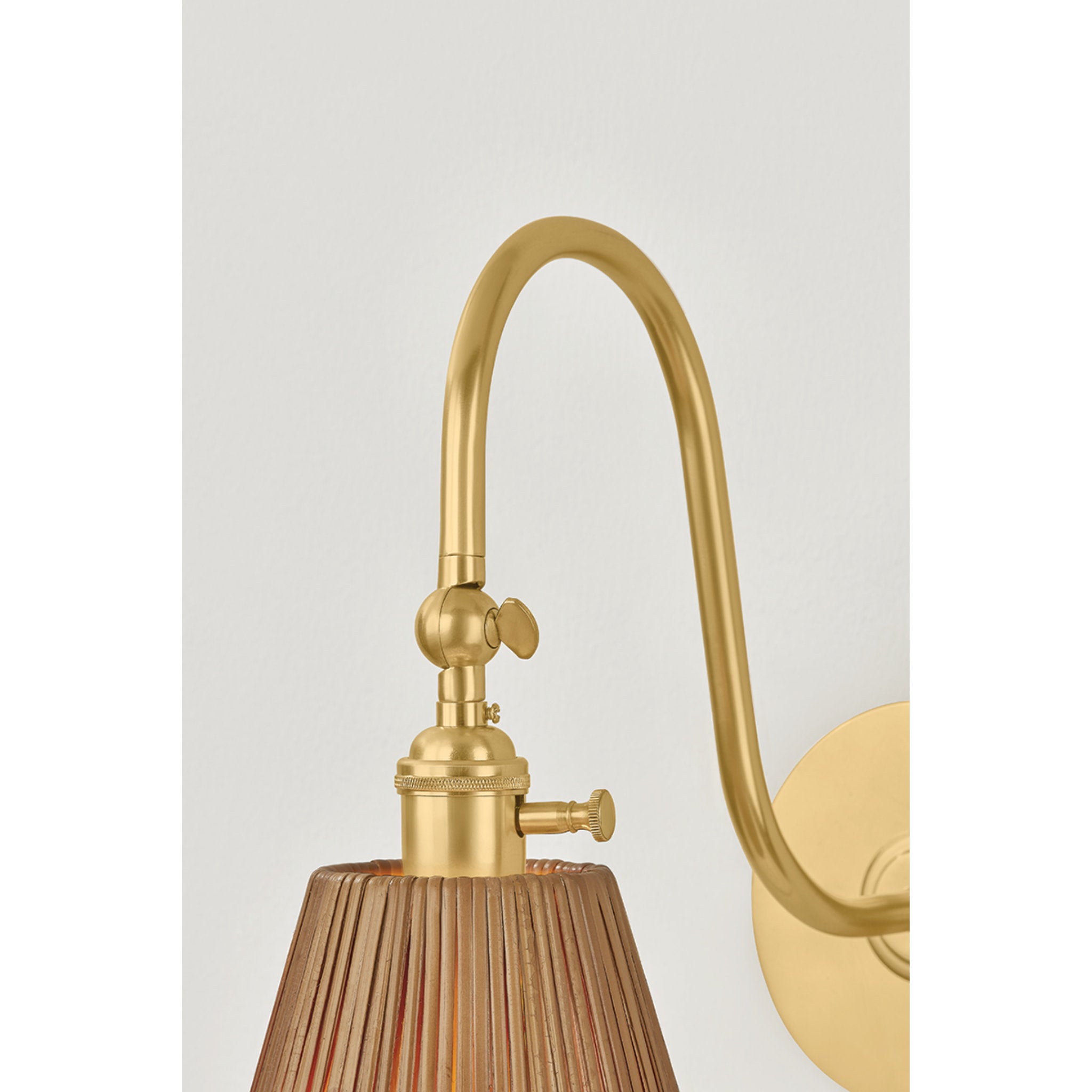 Ruthin 1-Light Wall Sconce in Aged Brass 7.75W x 15.75H