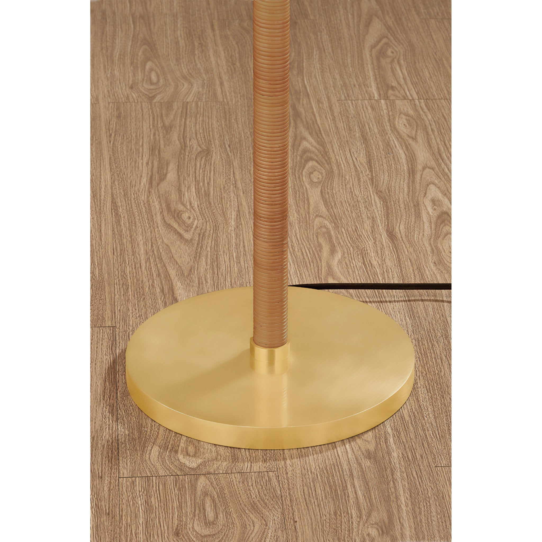 Ruthin 2-Light Floor Lamp in Aged Brass 11.75L x 30.75W x 60H