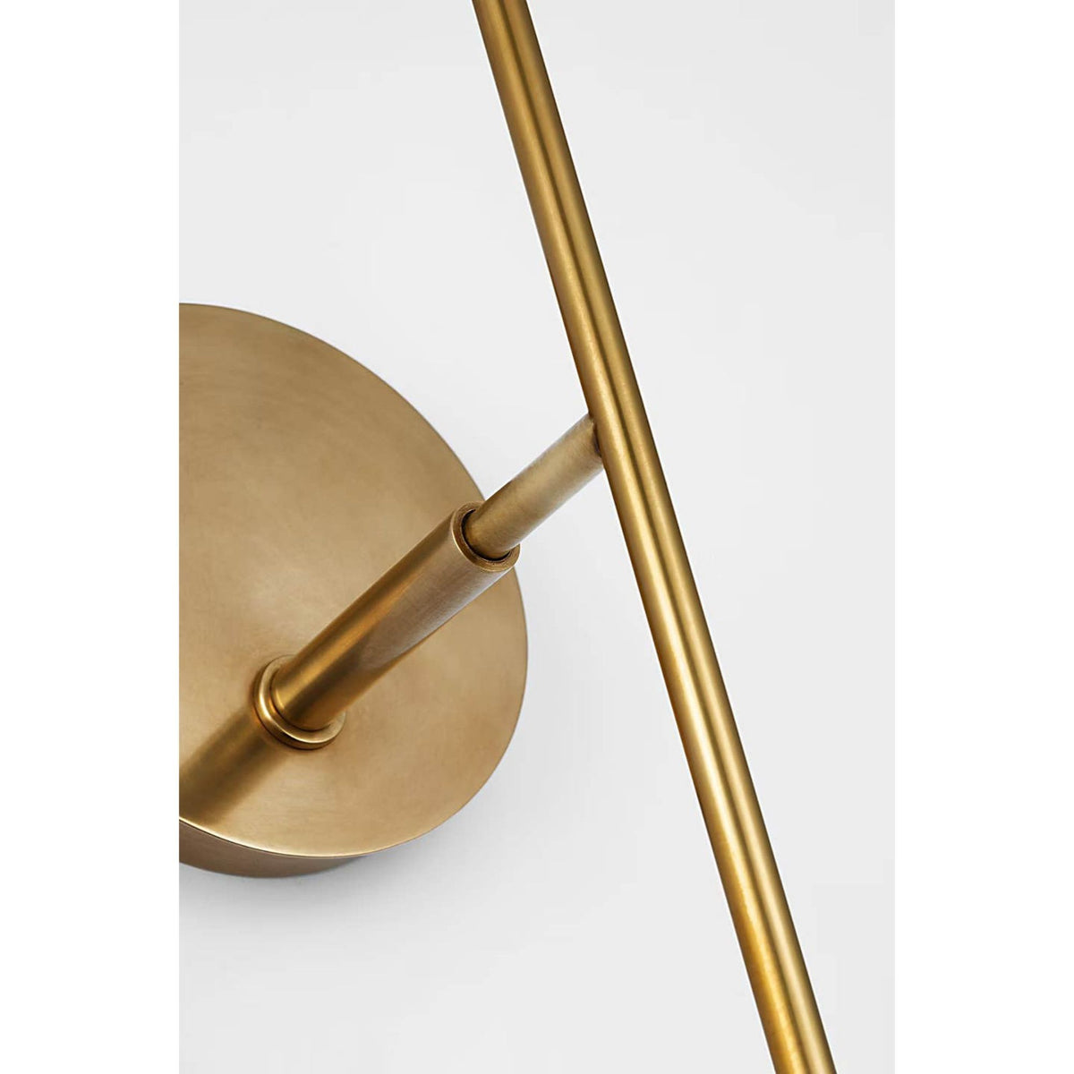 Ian K. Fowler Calvino Large Tail Sconce in Hand-Rubbed Antique Brass with Clear Glass W7.5" x H24" x E9"