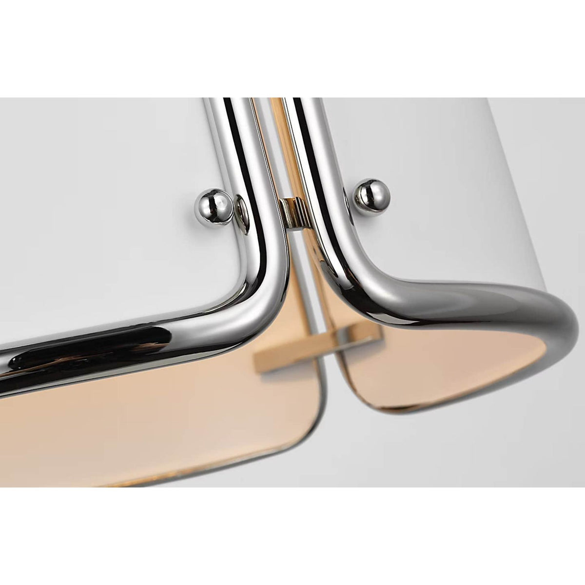 Carrier and Company Hastings Small Pendant in Polished Nickel with White Shade W11.5" x H18"