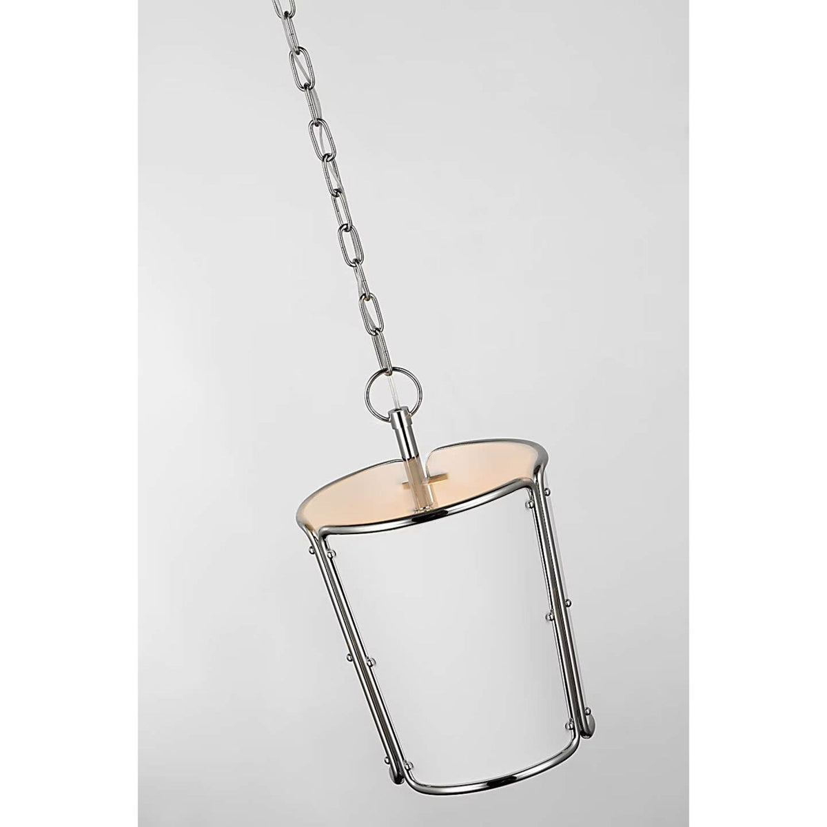 Carrier and Company Hastings Small Pendant in Polished Nickel with White Shade W11.5" x H18"