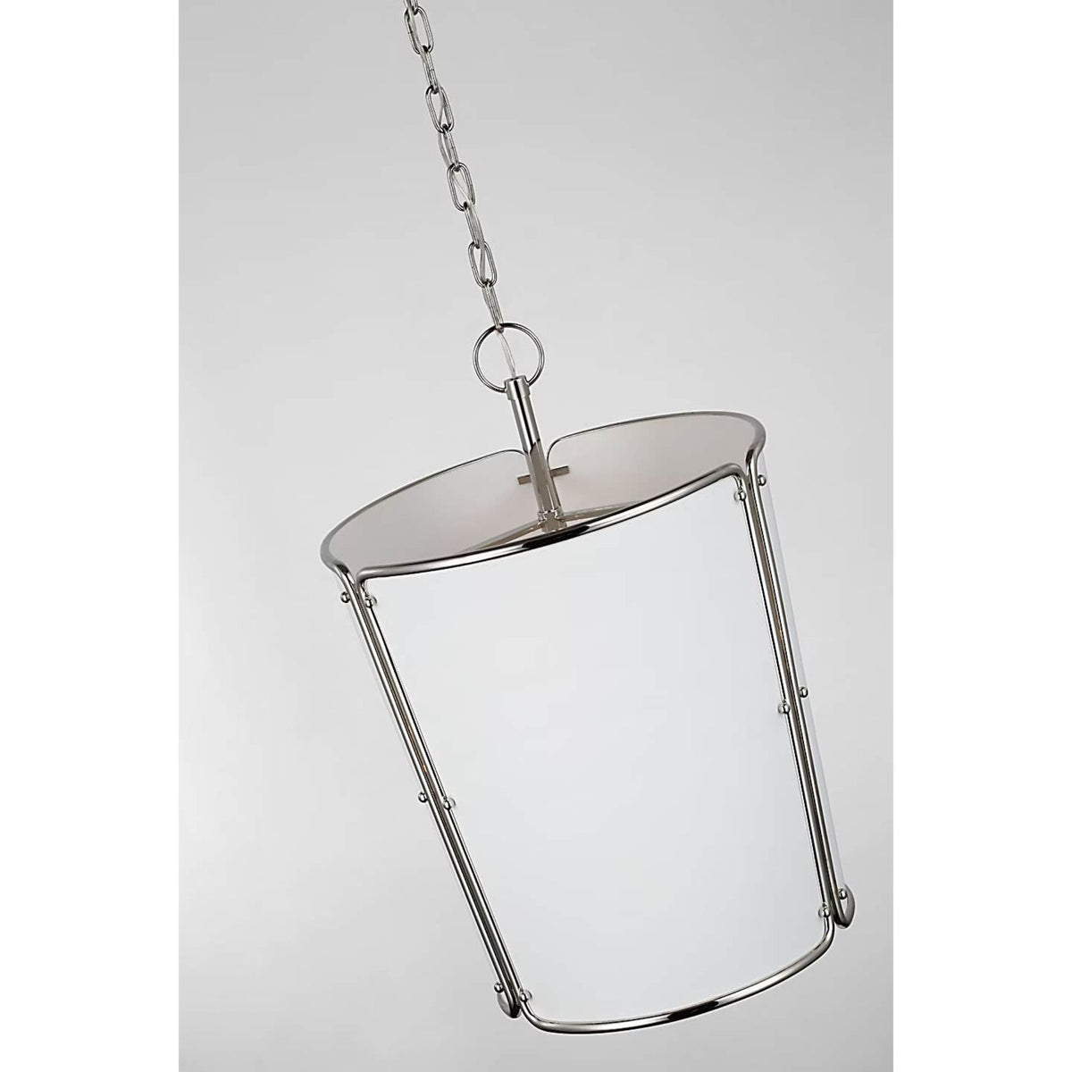 Carrier and Company Hastings Medium Pendant in Polished Nickel with White Shade W18" x H26.25"