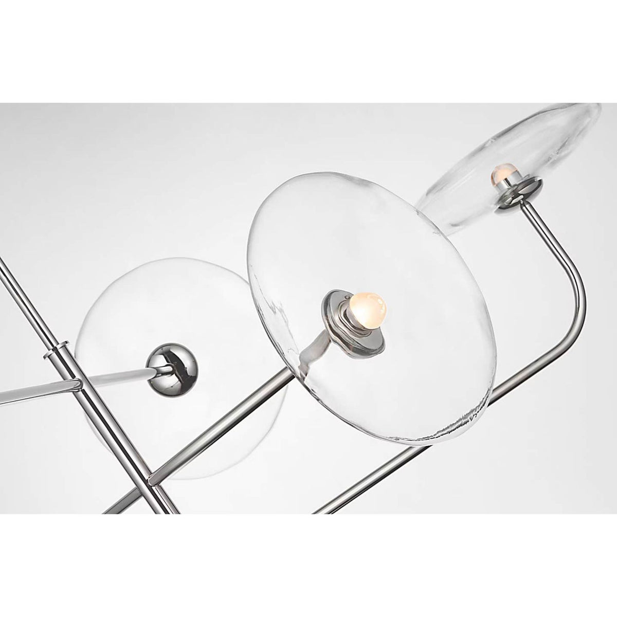 Ian K. Fowler Calvino Large Arched Chandelier in Polished Nickel with Clear Glass W32.25"