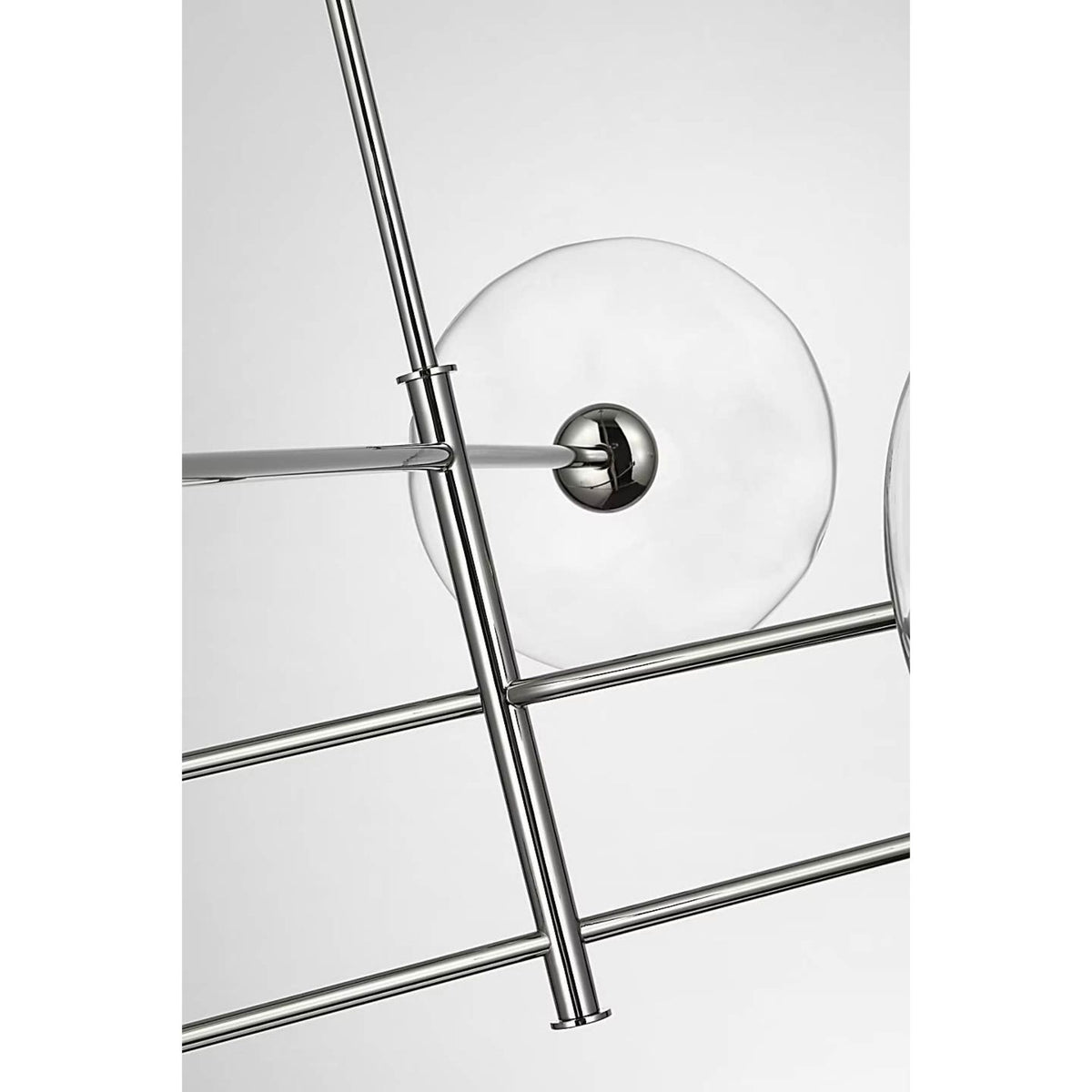Ian K. Fowler Calvino Large Arched Chandelier in Polished Nickel with Clear Glass W32.25"