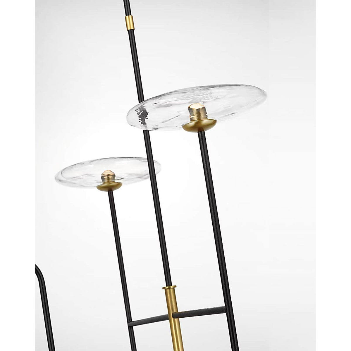 Ian K. Fowler Calvino X-Large Arched Chandelier in Aged Iron and Hand-Rubbed Antique Brass with Clear Glass W42"
