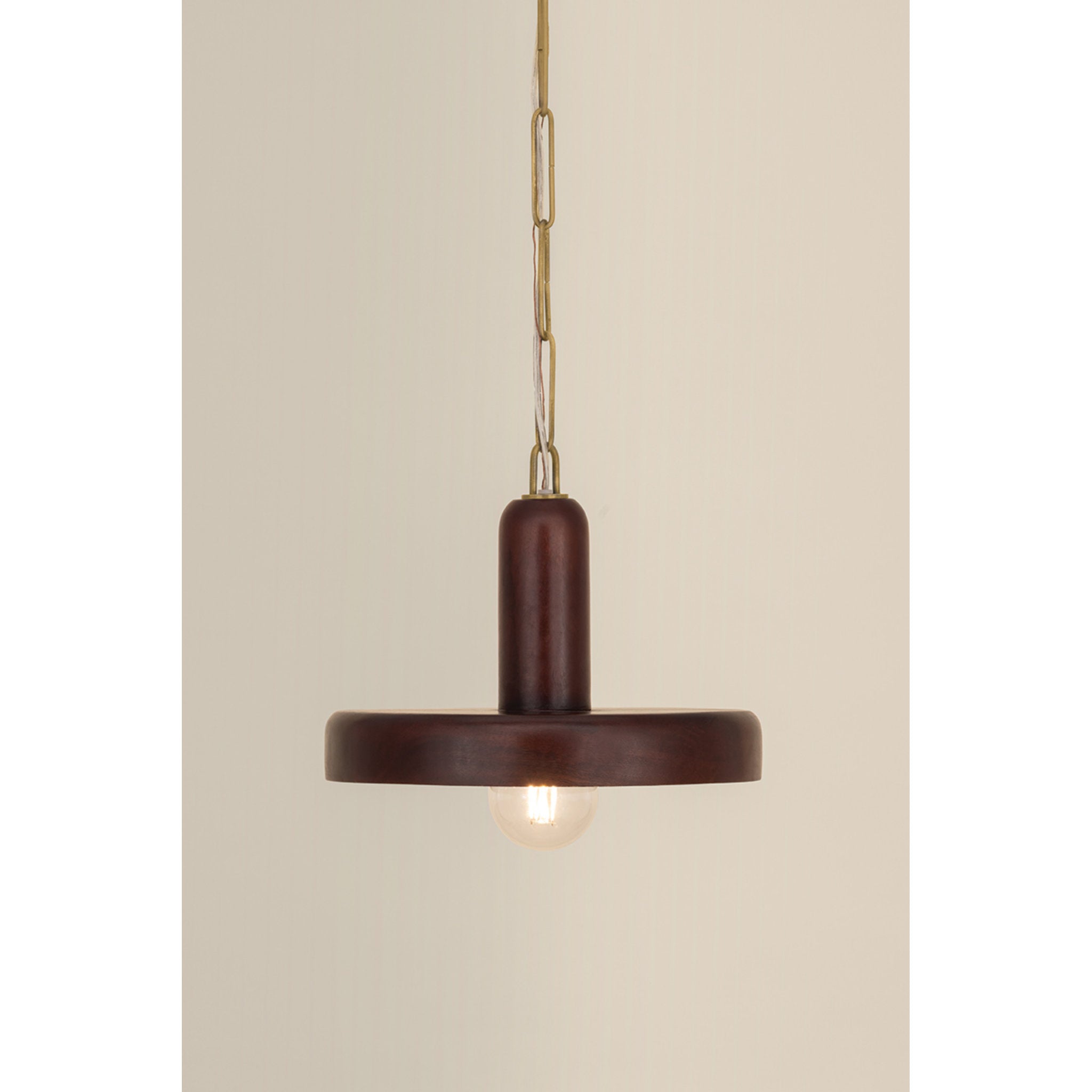 Scheana 1-Light Pendant in Aged Brass 12.5W x 11.5H