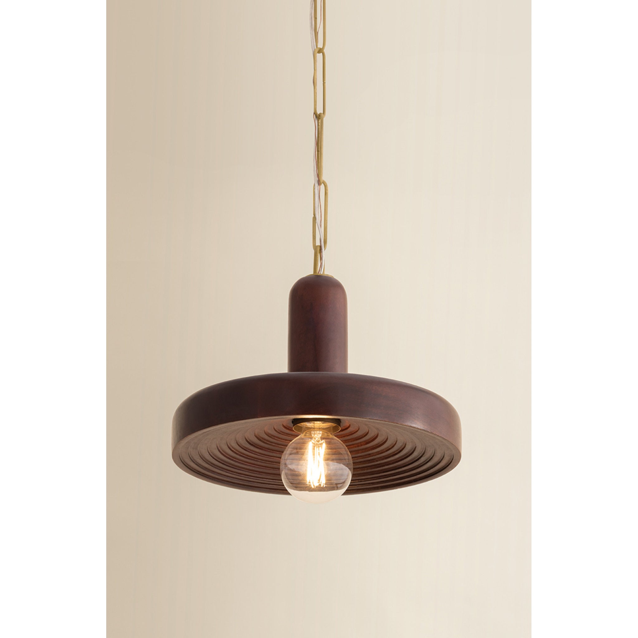 Scheana 1-Light Pendant in Aged Brass 12.5W x 11.5H