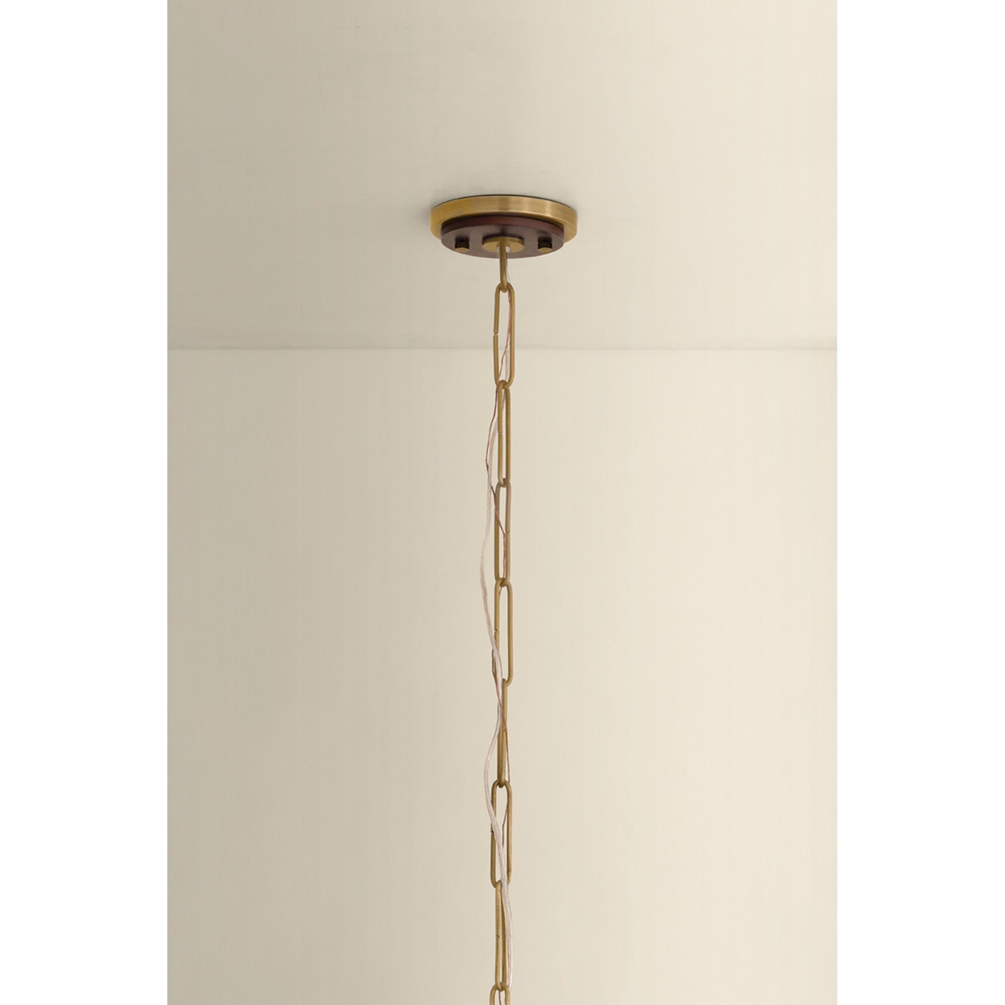 Scheana 1-Light Pendant in Aged Brass 12.5W x 11.5H