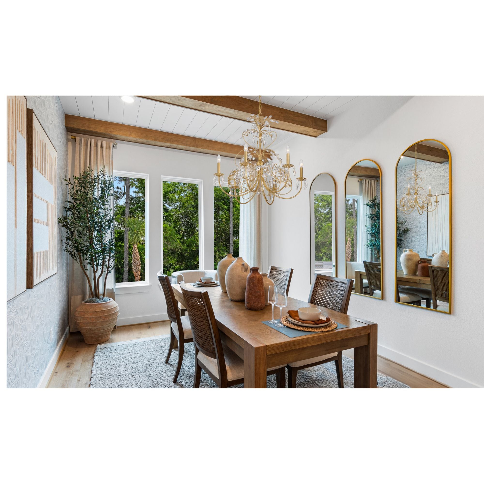 Sadie 29'' Antique Gold Chandelier Gold 29"W x 28.5"H x 29"D