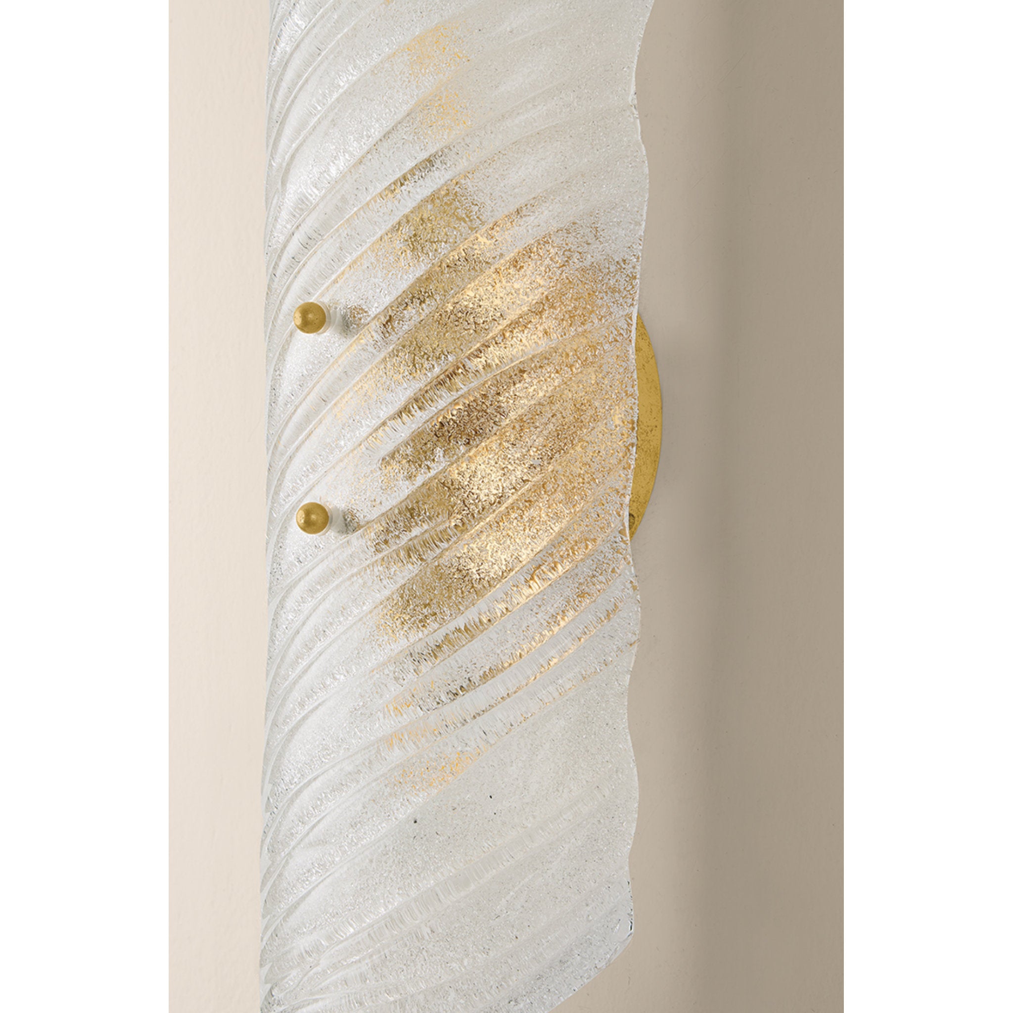 Shelley 2-Light Wall Sconce in Vintage Gold Leaf 3.75L x 5.75W x 16.25H