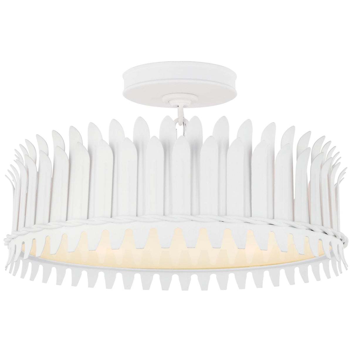 Suzanne Kasler Leslie 16" Semi-Flush in Plaster White W16" x H8.75"