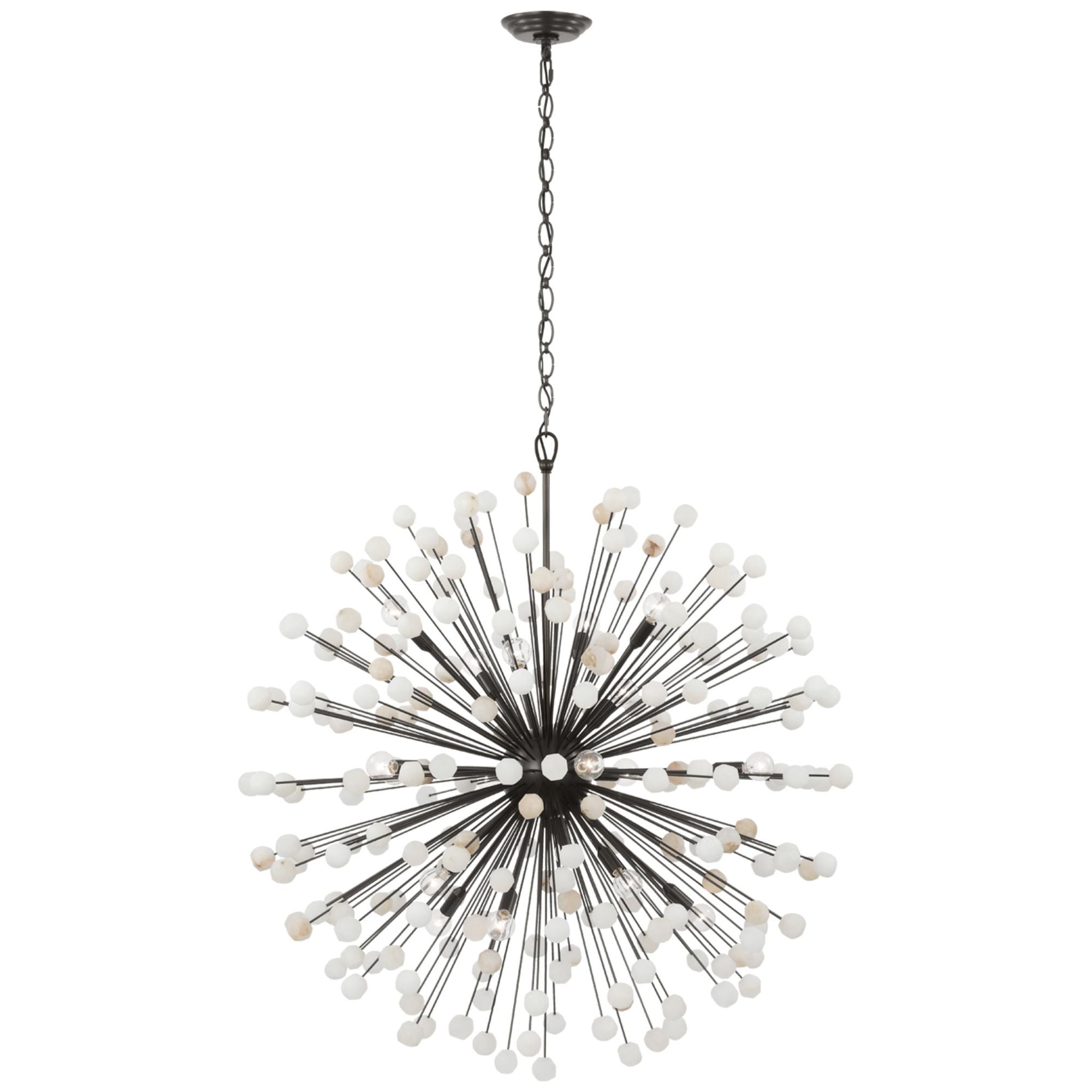Suzanne Kasler Lys 41" Chandelier in Bronze and Alabaster Ceiling Light W41.5" x H43.5"