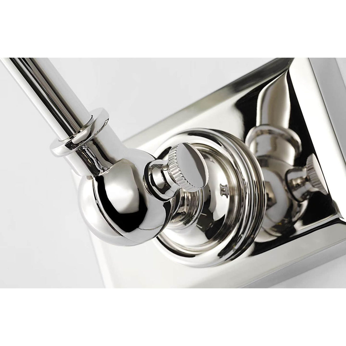 Chapman & Myers Cabinet Maker 12" Double Library Light in Polished Nickel W12" x H5.75" - 12.25" x E13.25" - 22.75"