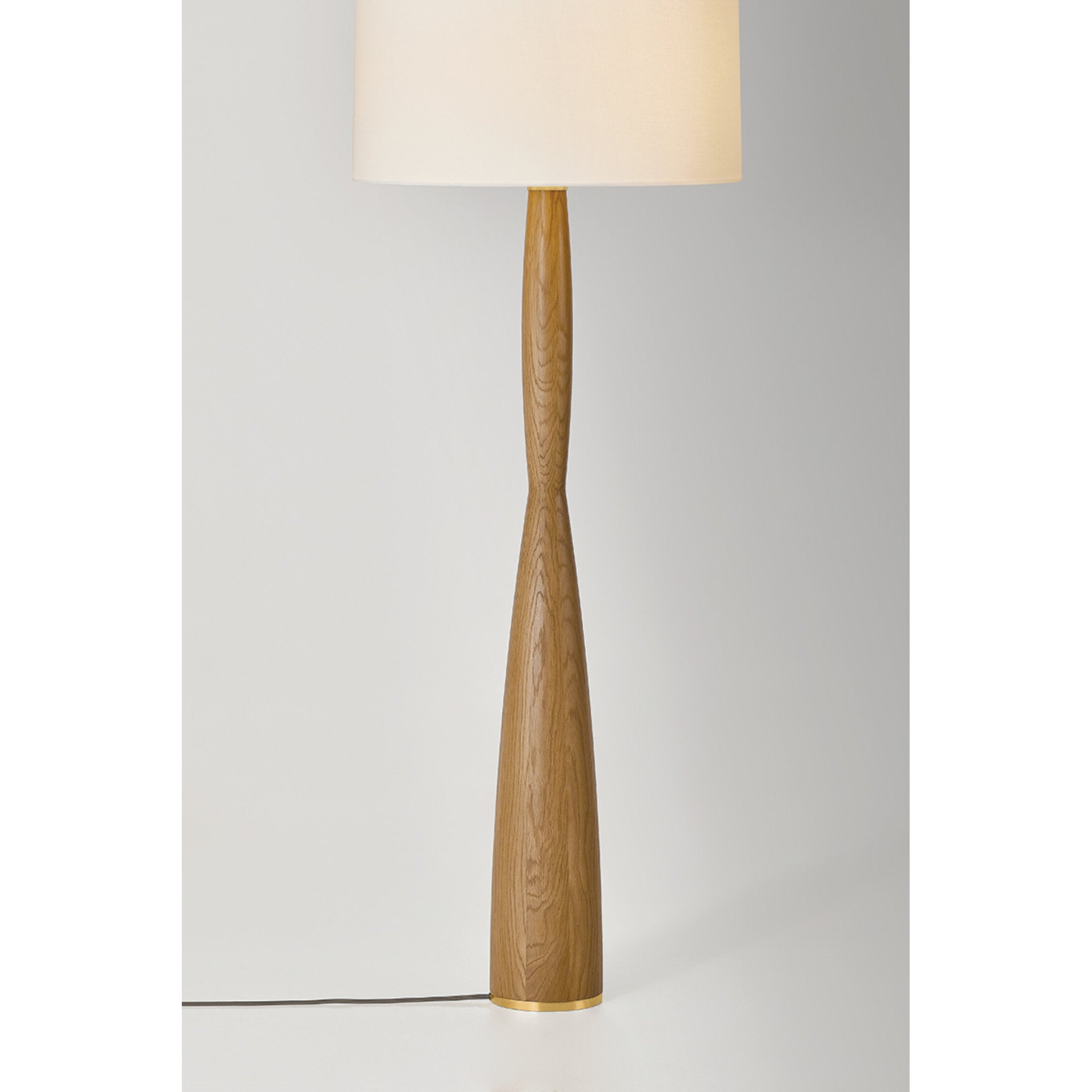 Somers Chase 1-Light Floor Lamp in Aged Brass 24W x 65.75H