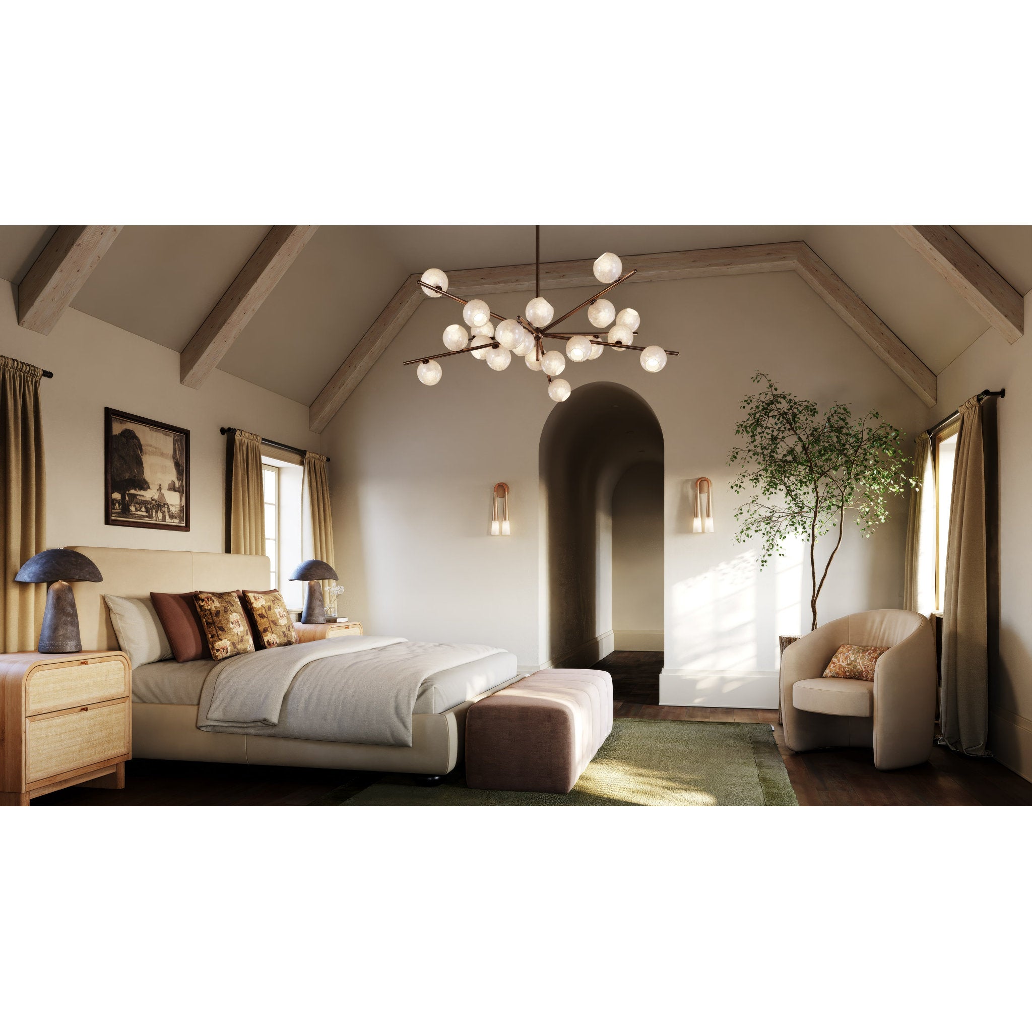 Soloma 1-Light Table Lamp in Patina Brass by Loft & Thought 16W x 20.75H