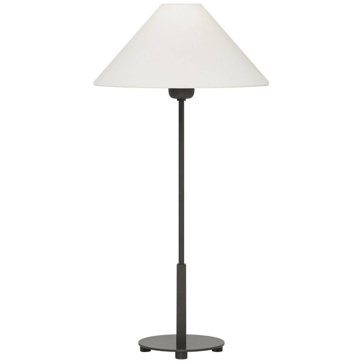 J. Randall Powers Hackney Table Lamp in Bronze with Linen Shade W11.75" x H23.75"