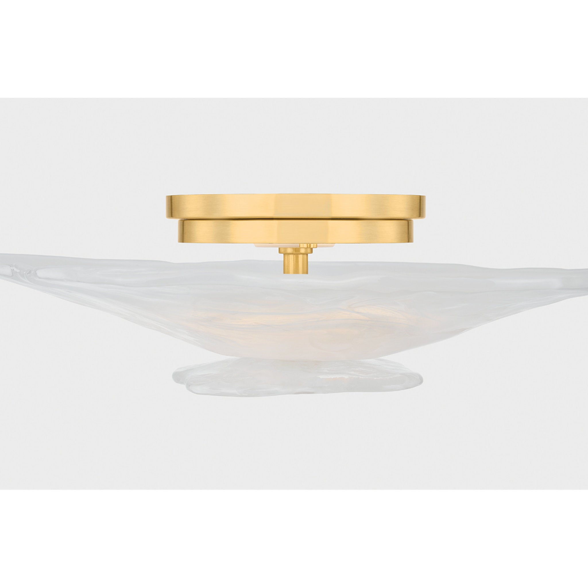 Starlie 1-Light Flush Mount in Aged Brass 16W x 4.25H