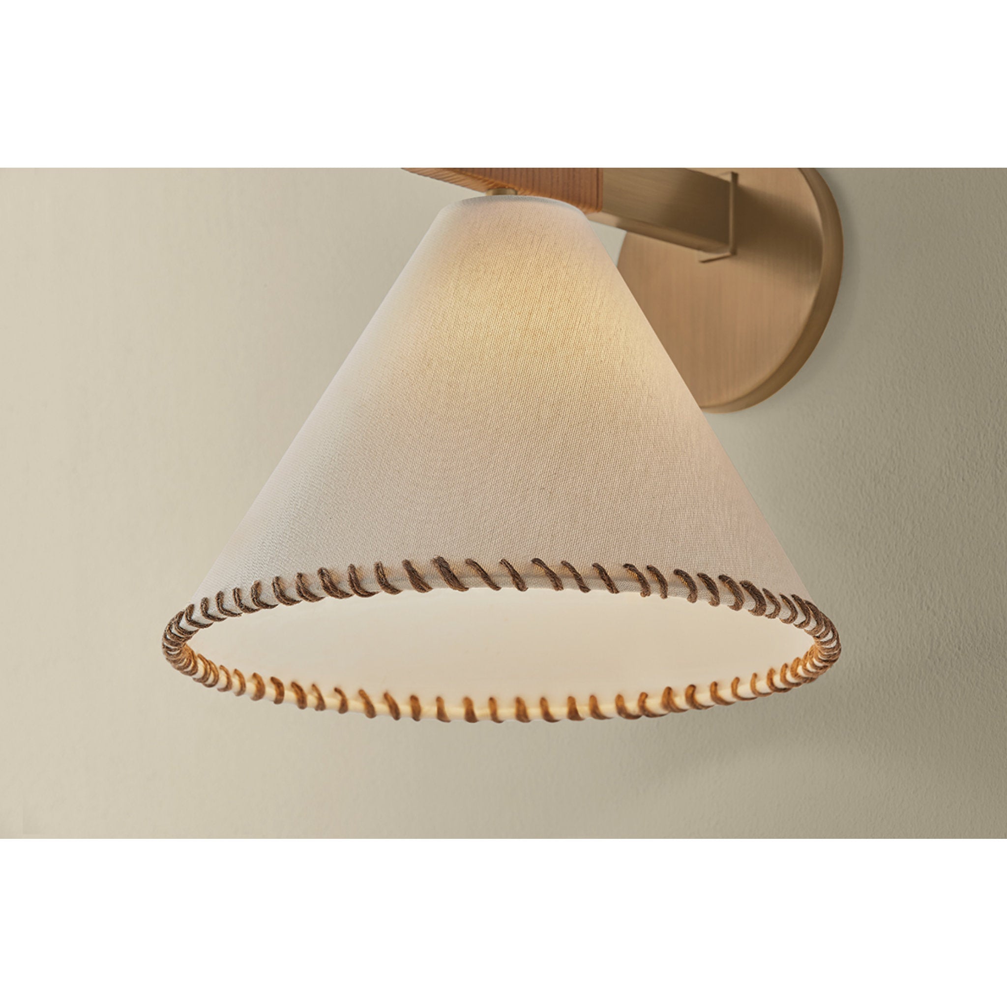Stoney 1-Light Wall Sconce in Patina Brass 10.25W x 9.25H