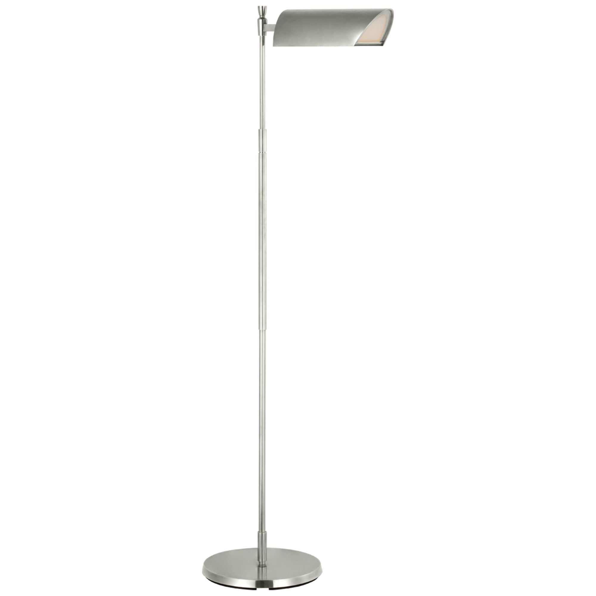Thomas O'Brien Bravo 48" Adjustable Pharmacy Floor Lamp in Polished Nickel W11" x H43.5" - 51.5"