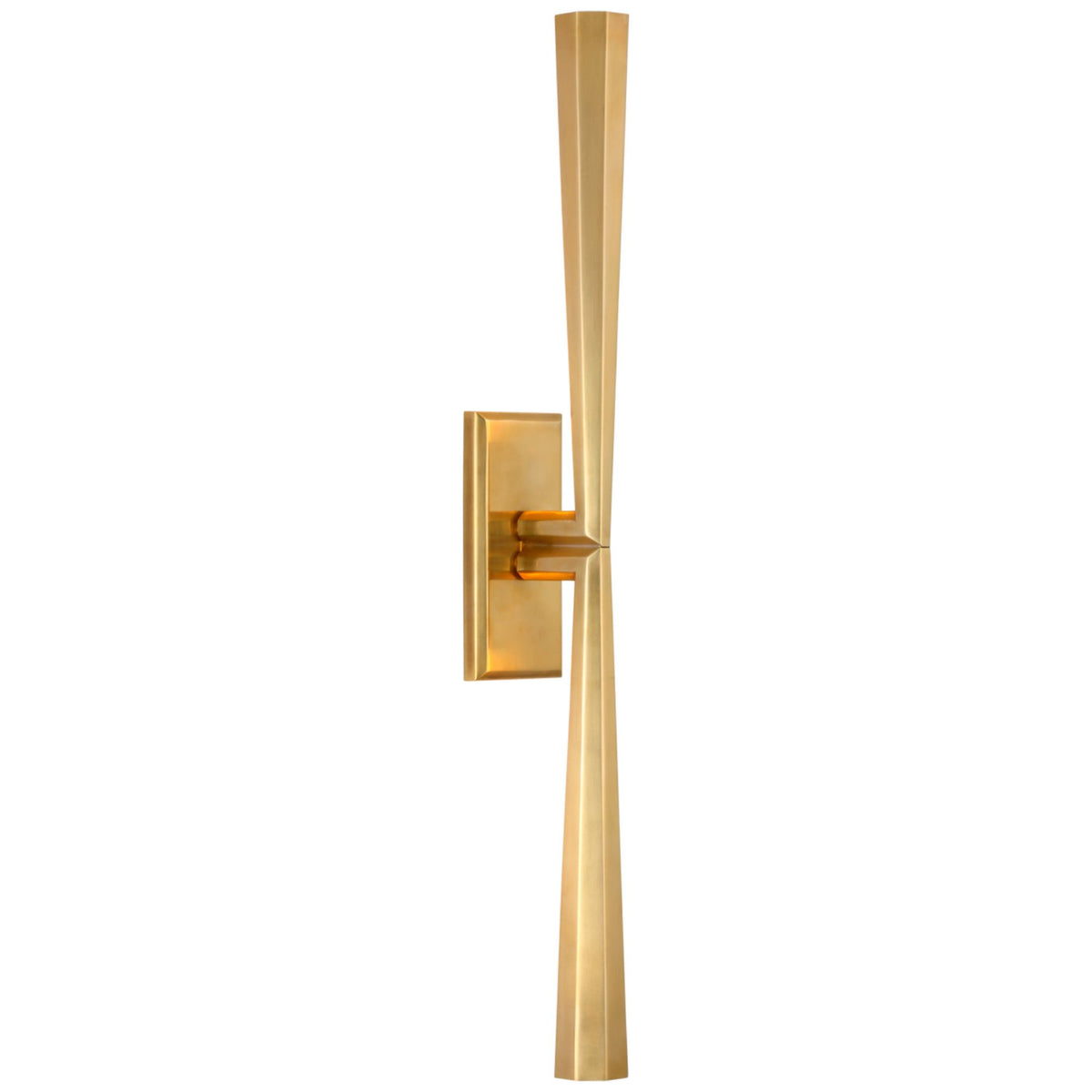 Thomas O'Brien Galahad Linear Sconce in Hand-Rubbed Antique Brass W3" x H25" x E4"