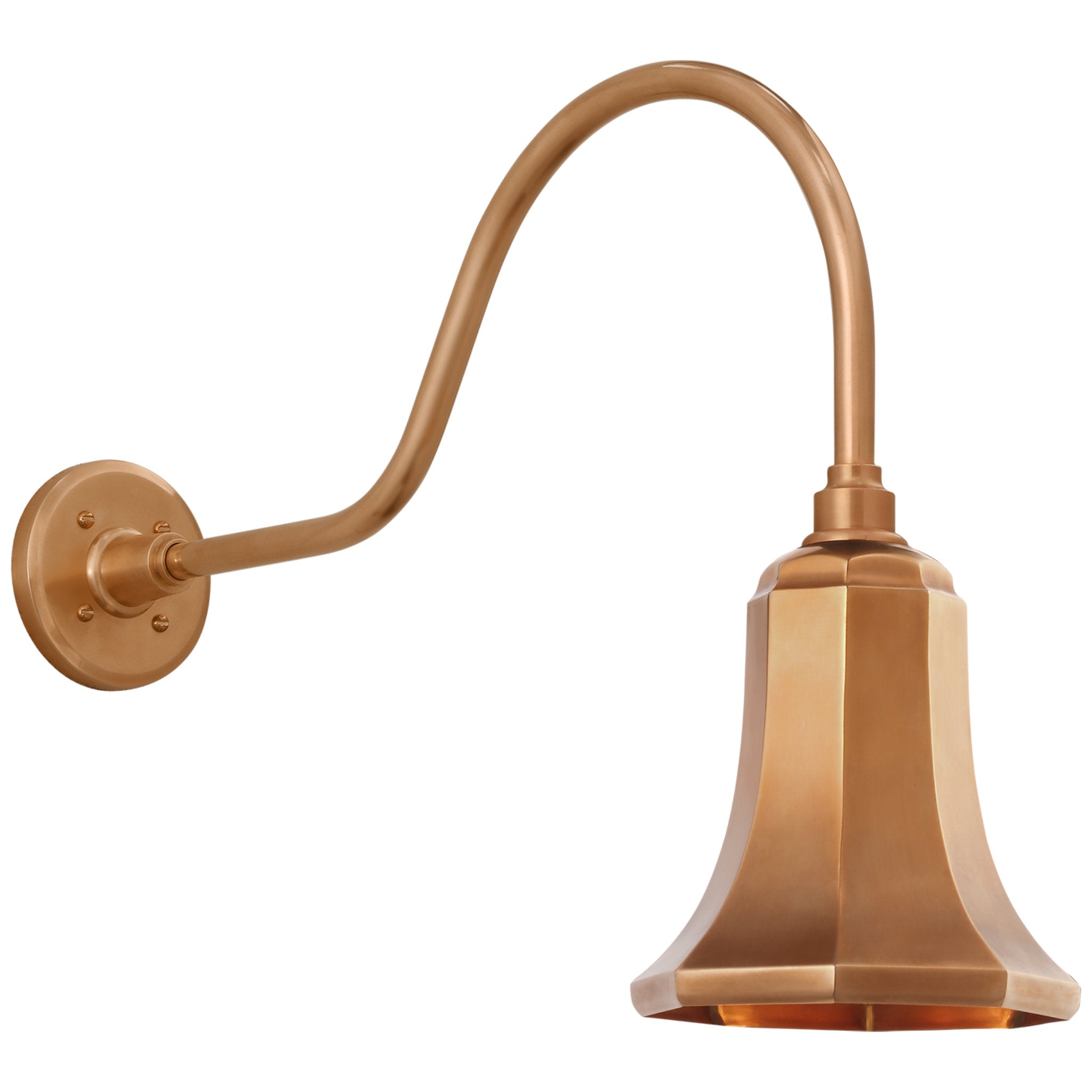 Thomas O'Brien Academy 23" Flynn Barn Light in Soft Copper with 7.5" Savannah Shade Outdoor Lighting W7.5" x H18.5"