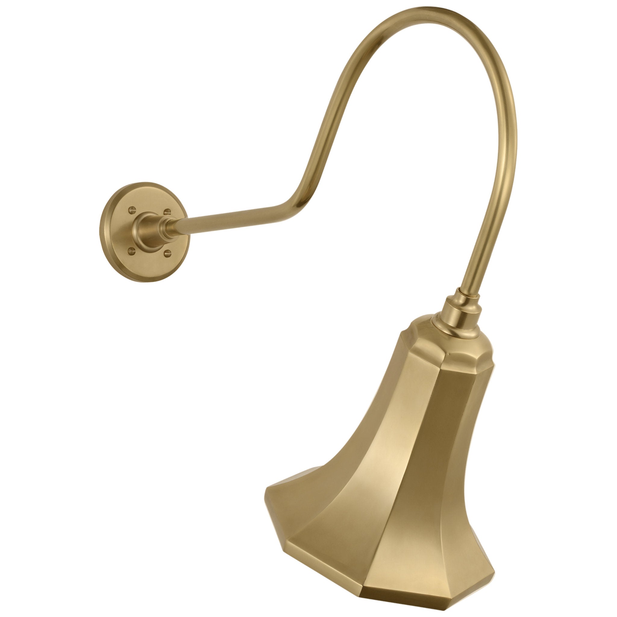 Thomas O'Brien Academy 26" Angled Flynn Barn Light in Hand-Rubbed Antique Brass with 9.25" Savannah Shade Outdoor Lighting W9.25" x H24.25"