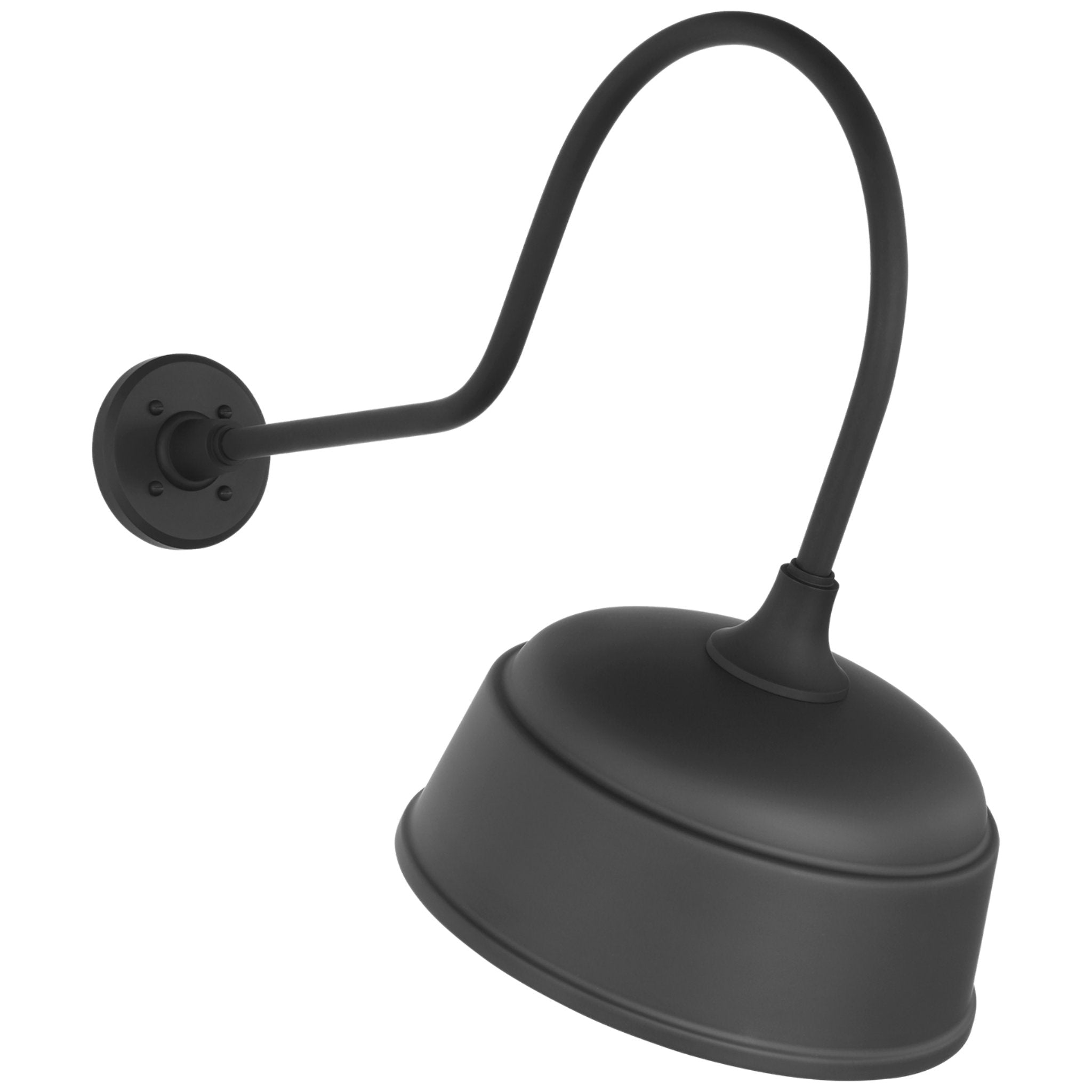 Thomas O'Brien Academy 26" Angled Flynn Barn Light in Matte Black with 12.5" Rockhouse Shade Outdoor Lighting W12.5" x H22"