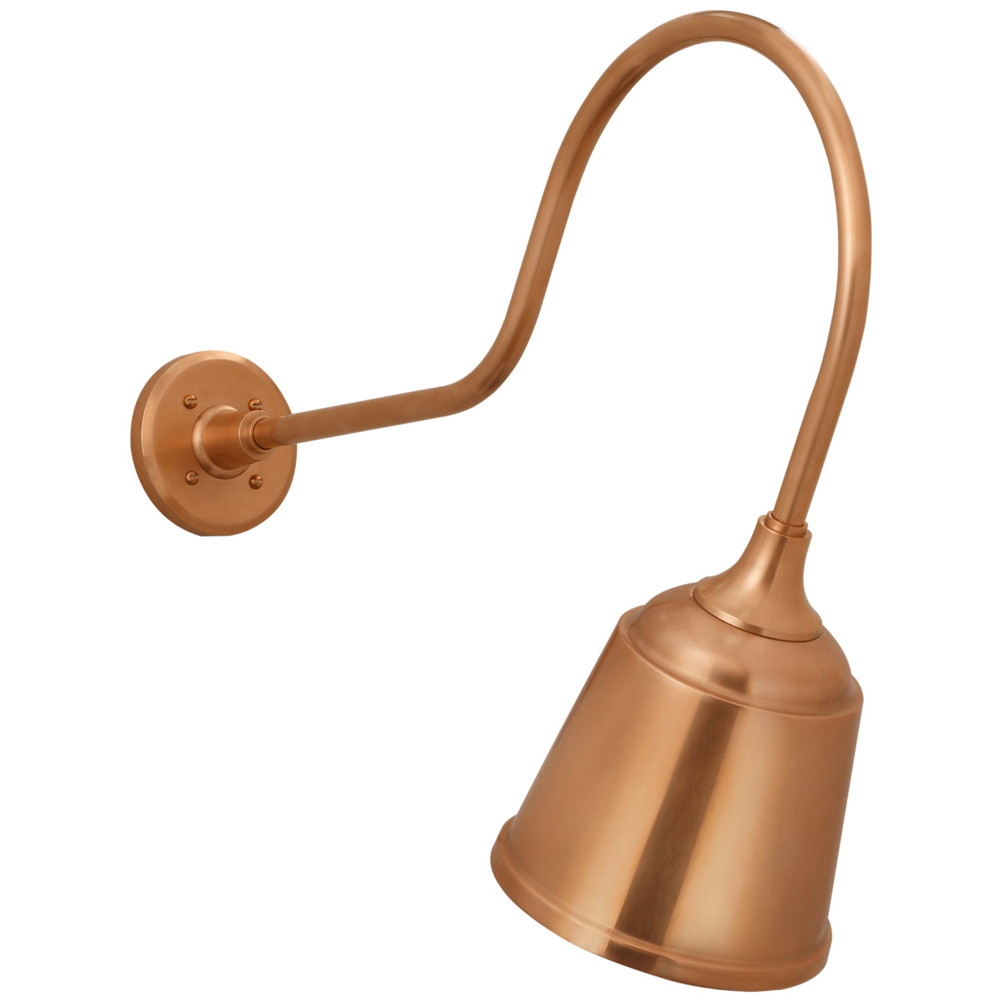 Thomas O'Brien Academy 26" Angled Flynn Barn Light in Soft Copper with 8" Rockhouse Shade Outdoor Lighting W8" x H22"