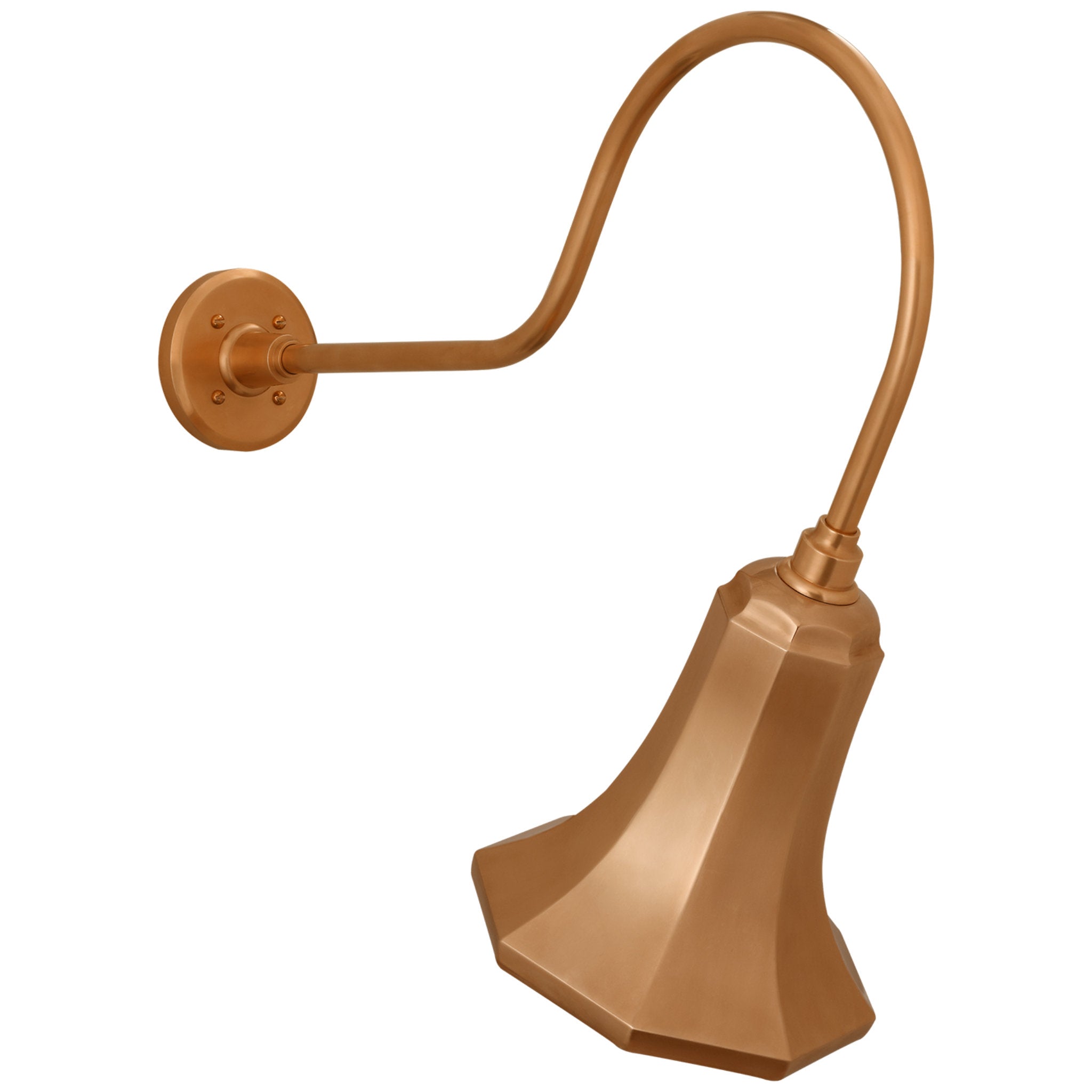 Thomas O'Brien Academy 26" Angled Flynn Barn Light in Soft Copper with 9.25" Savannah Shade Outdoor Lighting W9.25" x H24.25"