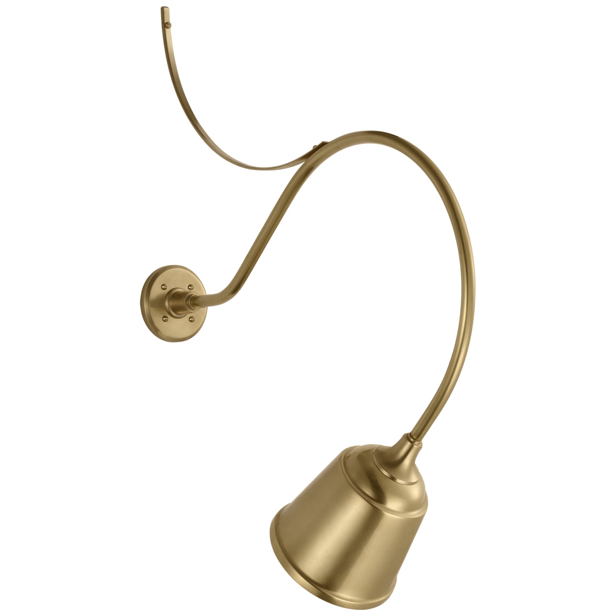 Thomas O'Brien Academy 26.5" Anchored Larrabee Barn Light in Hand-Rubbed Antique Brass with 8" Rockhouse Shade Outdoor Lighting W8" x H35.75"