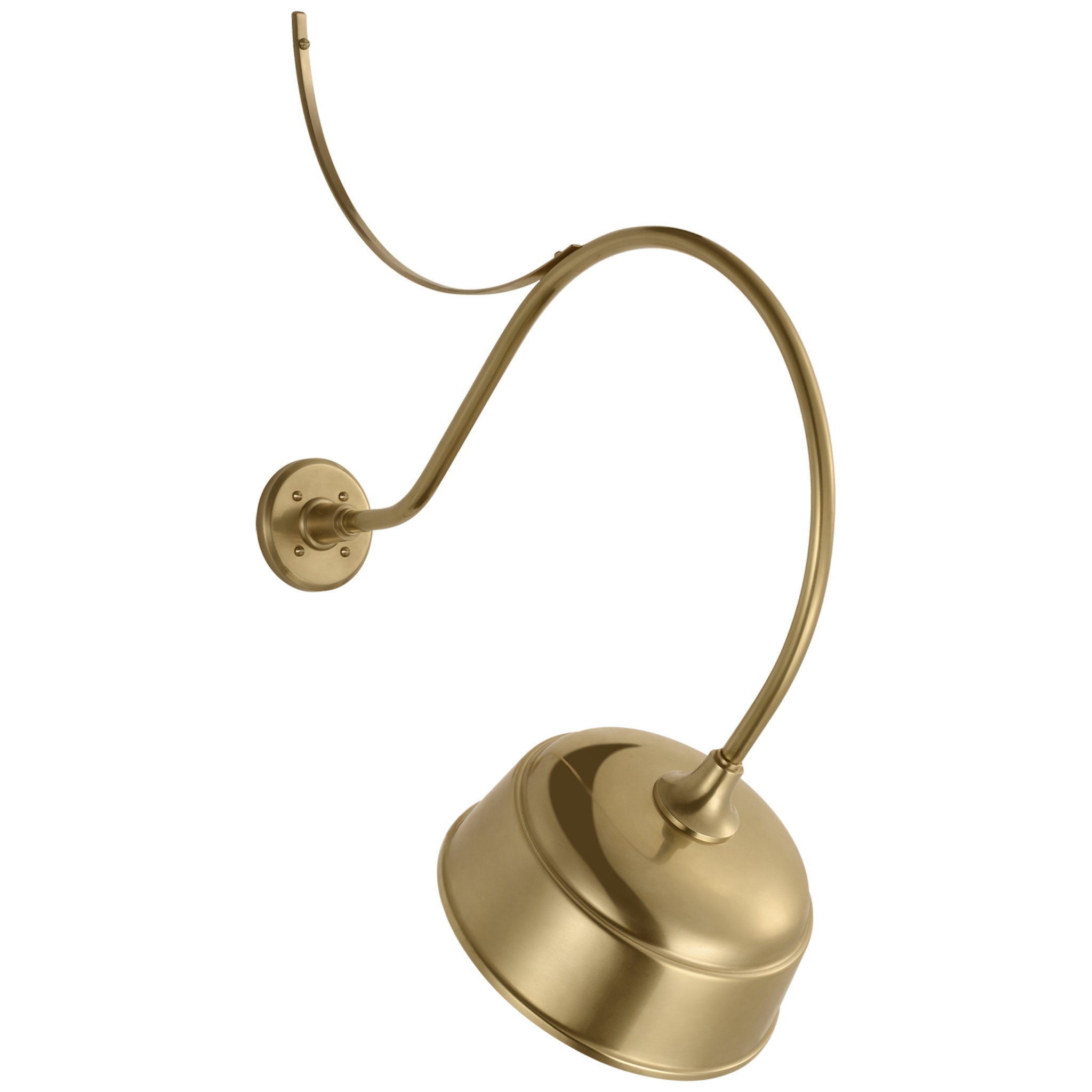 Thomas O'Brien Academy 26.5" Anchored Larrabee Barn Light in Hand-Rubbed Antique Brass with 12.5" Rockhouse Shade Outdoor Lighting W12.5" x H36.5"