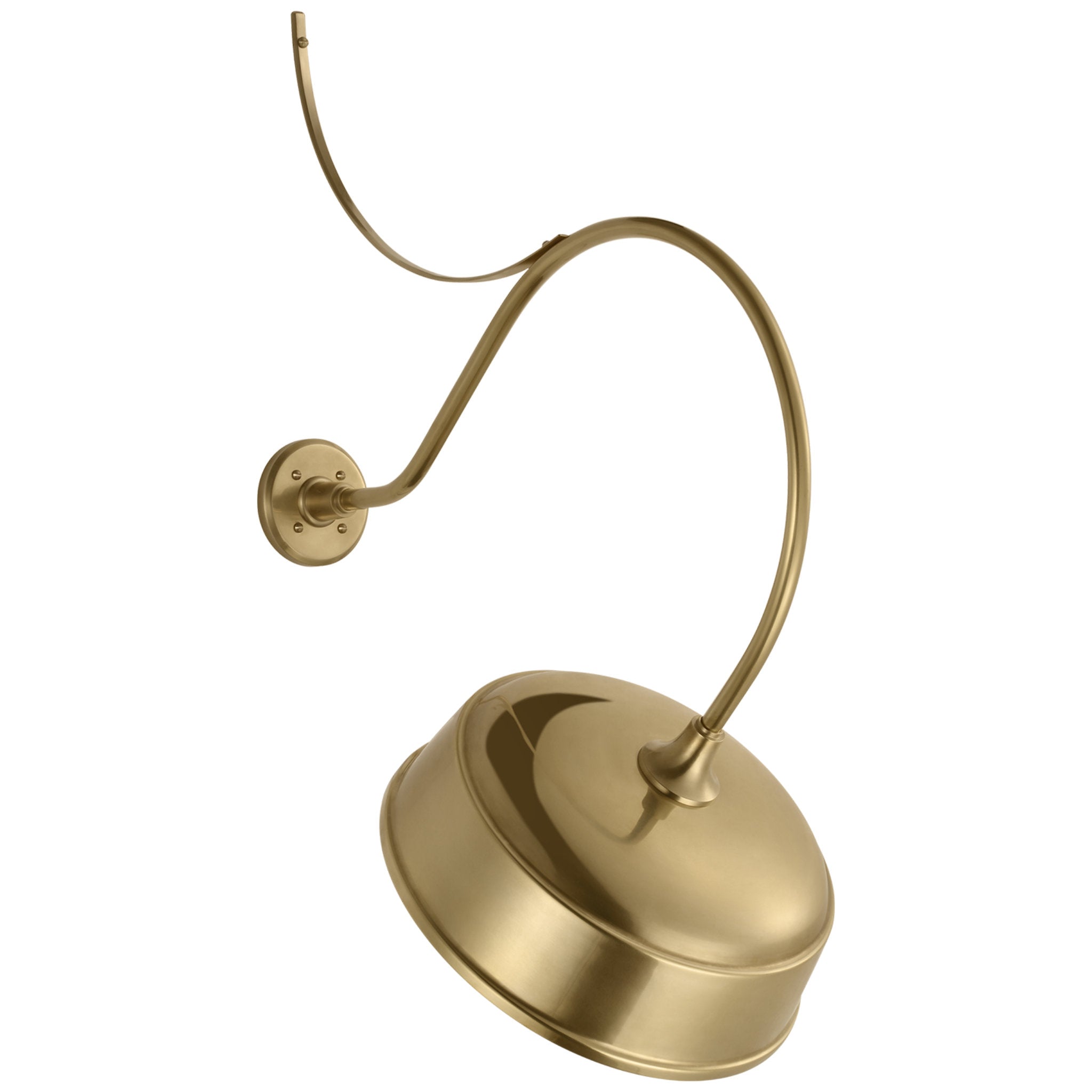 Thomas O'Brien Academy 26.5" Anchored Larrabee Barn Light in Hand-Rubbed Antique Brass with 16" Rockhouse Shade Outdoor Lighting W16" x H37.75"