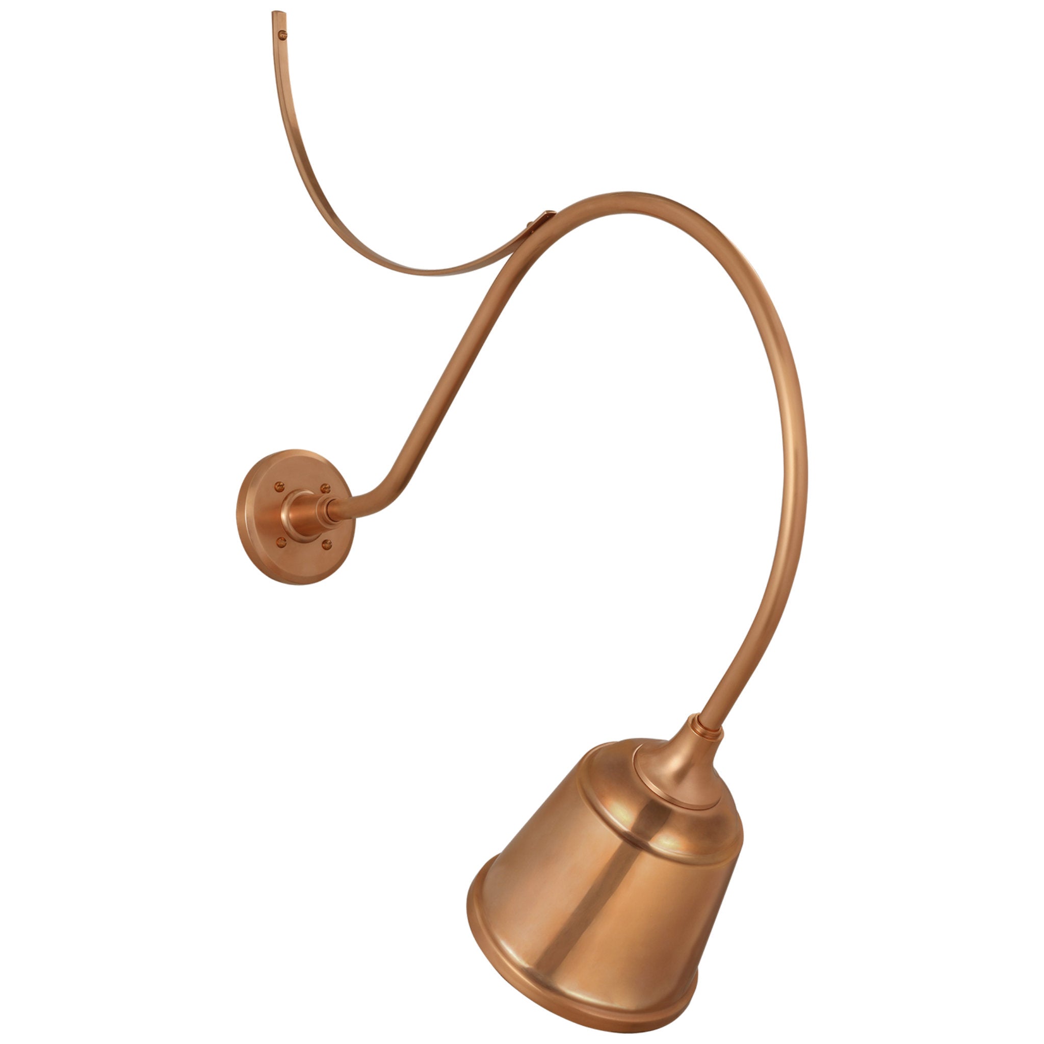 Thomas O'Brien Academy 26.5" Anchored Larrabee Barn Light in Soft Copper with 8" Rockhouse Shade Outdoor Lighting W8" x H35.75"