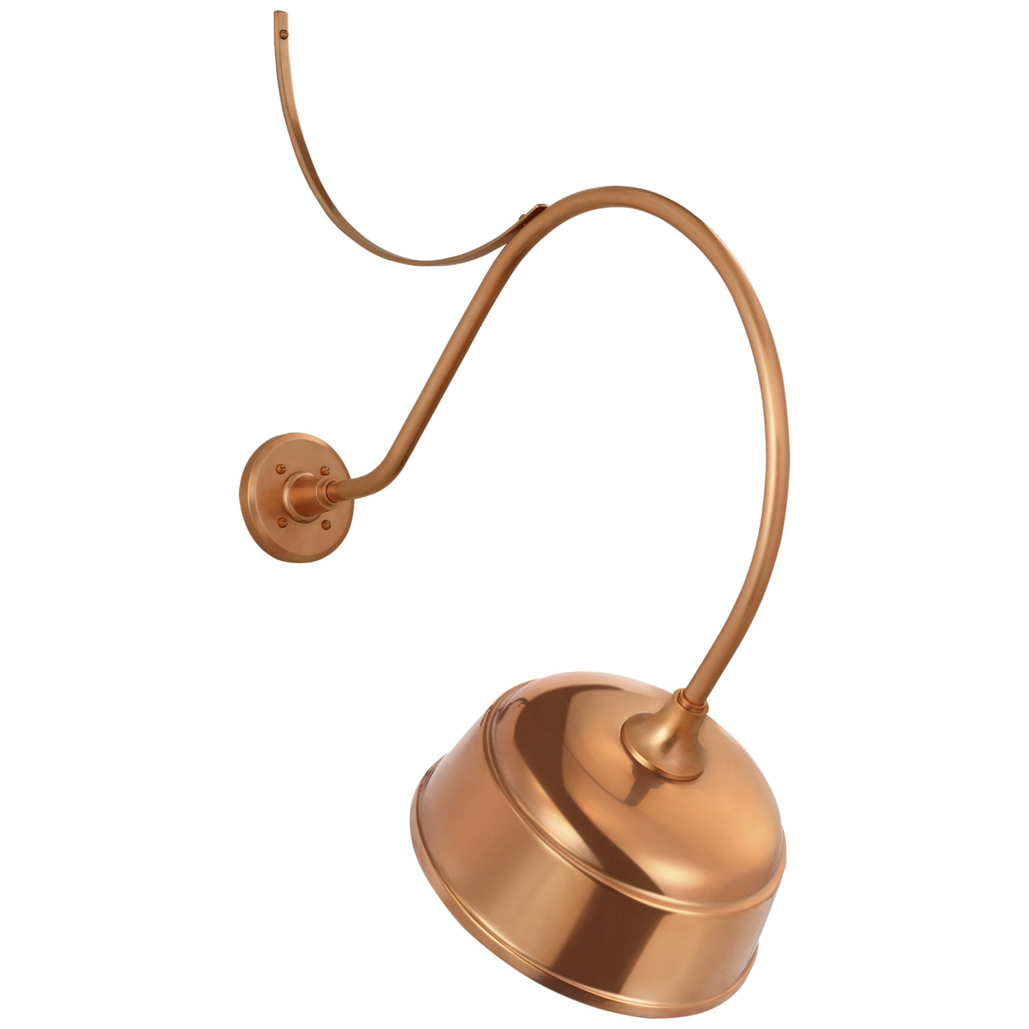 Thomas O'Brien Academy 26.5" Anchored Larrabee Barn Light in Soft Copper with 12.5" Rockhouse Shade Outdoor Lighting W12.5" x H36.5"