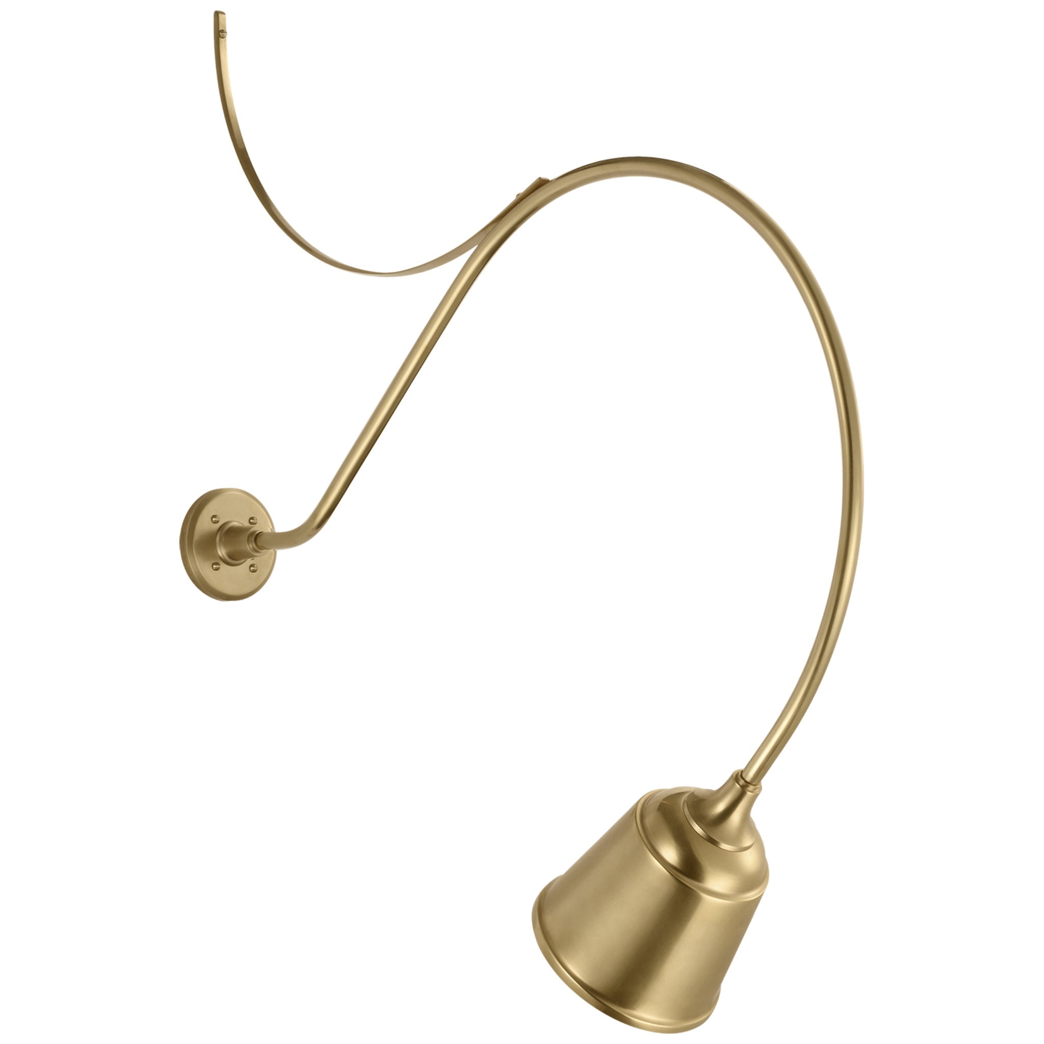 Thomas O'Brien Academy 36" Anchored Larrabee Barn Light in Hand-Rubbed Antique Brass with 8" Rockhouse Shade Outdoor Lighting W8" x H42.25"