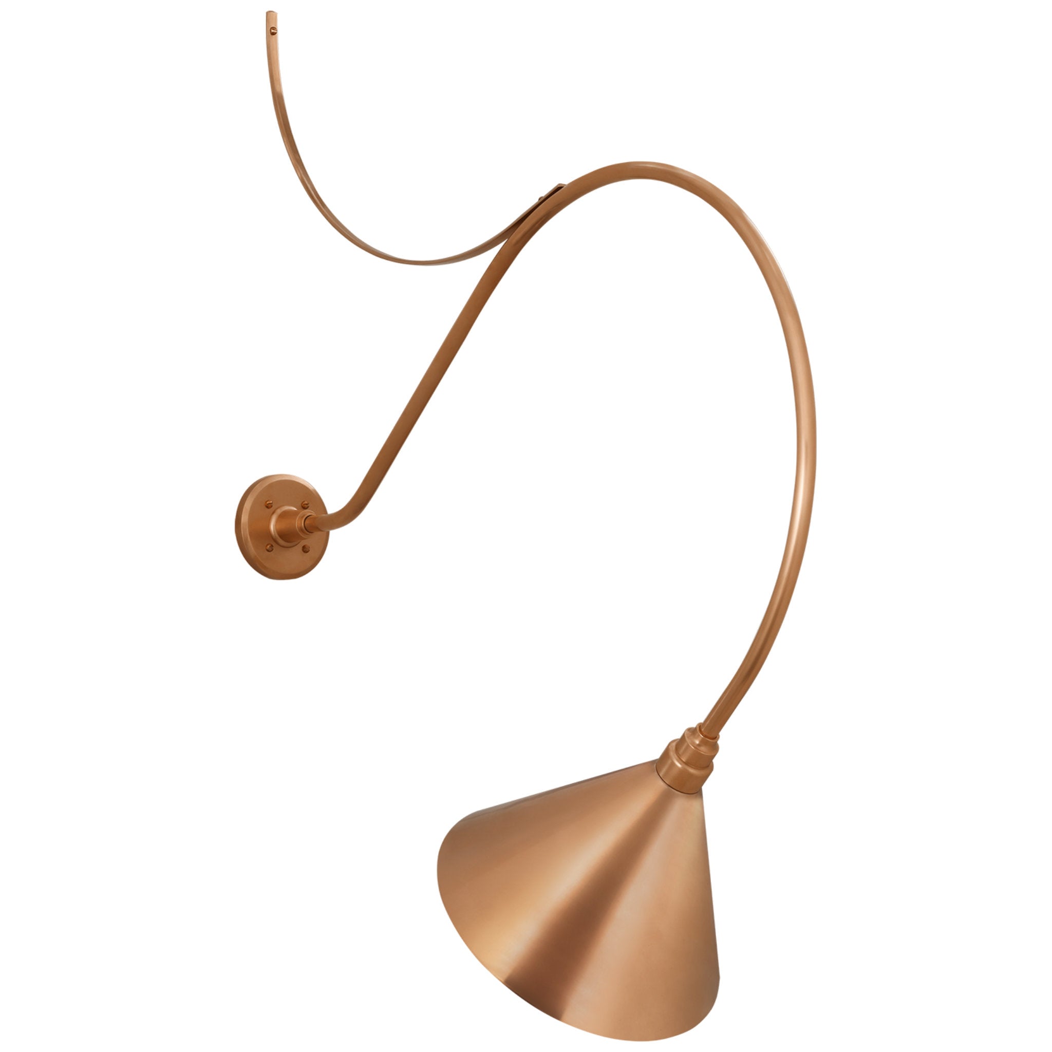 Thomas O'Brien Academy 36" Anchored Larrabee Barn Light in Soft Copper with 12.5" Conical Savannah Shade Outdoor Lighting W12.5" x H44.75"