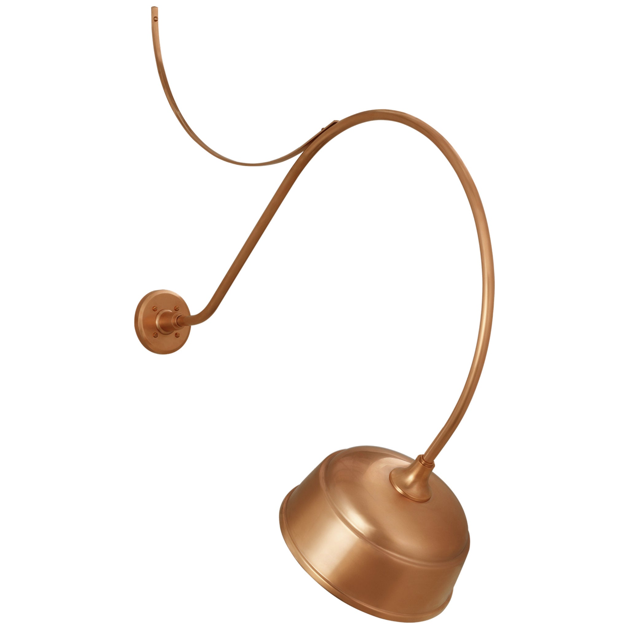 Thomas O'Brien Academy 36" Anchored Larrabee Barn Light in Soft Copper with 12.5" Rockhouse Shade Outdoor Lighting W12.5" x H43"