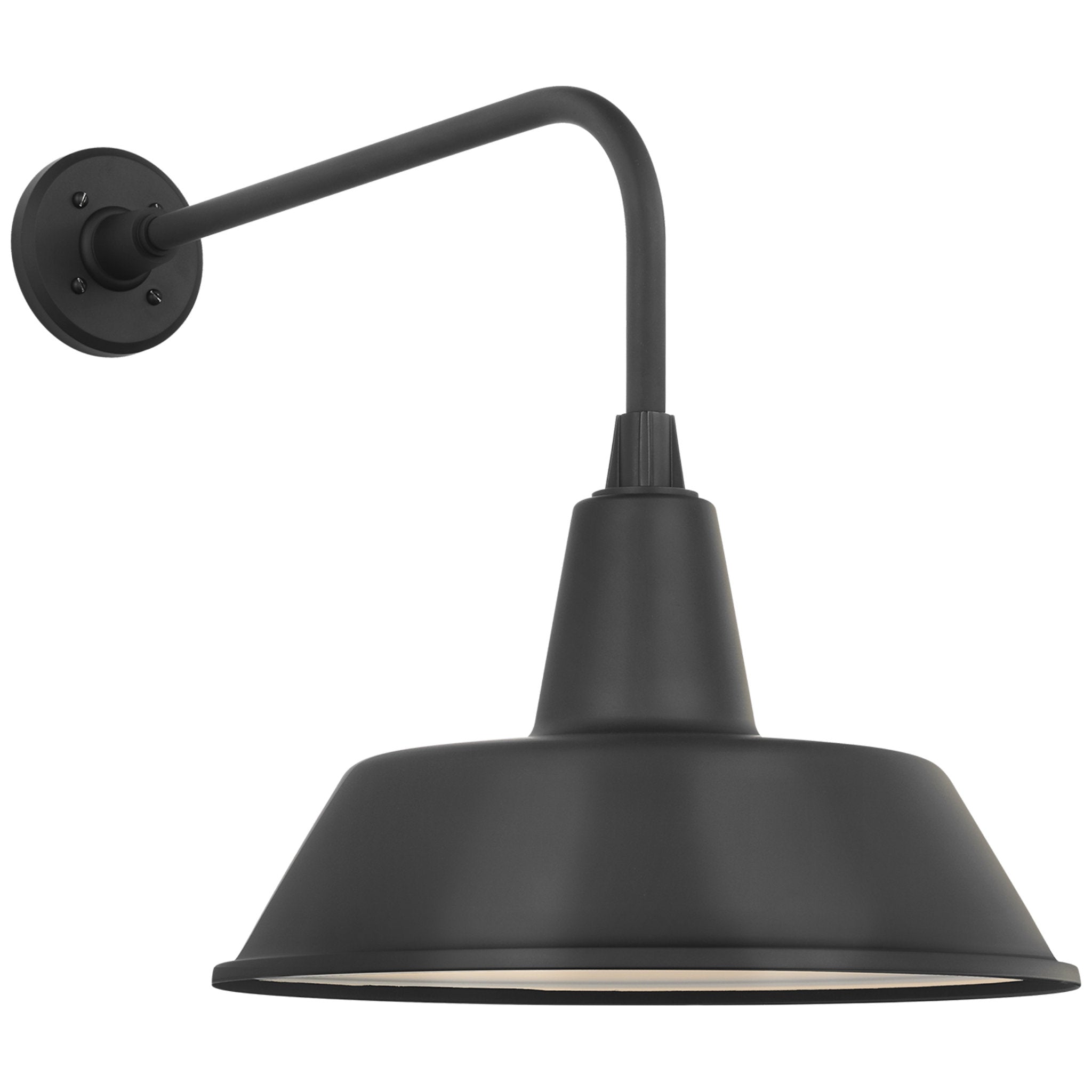 Thomas O'Brien Academy 20" Rex Barn Light in Matte Black with 16" Bowers Shade Outdoor Lighting W16" x H19.5"