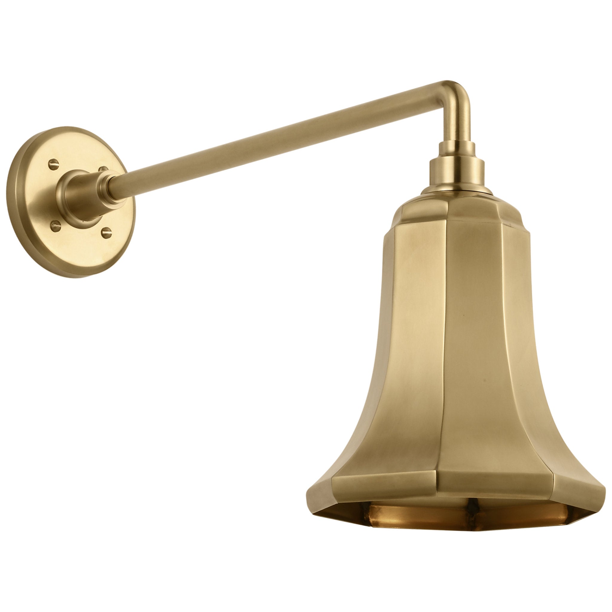 Thomas O'Brien Academy 17.5" Mack Barn Light in Hand-Rubbed Antique Brass with 7.5" Savannah Shade Outdoor Lighting W7.5" x H13.75"