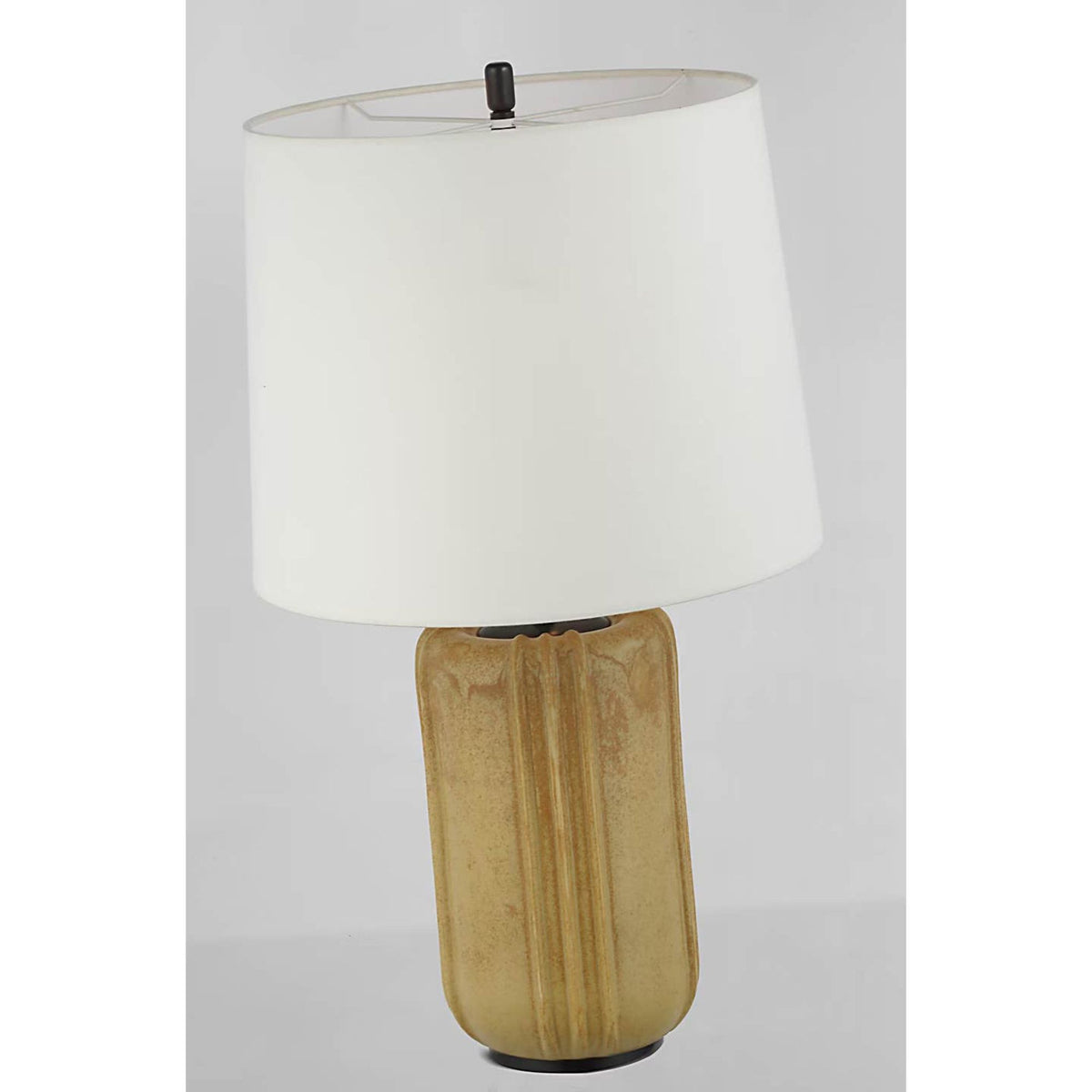 Thomas O'Brien Minx Large Table Lamp in Yellow Oxide with Linen Shade W17.5" x H31.25"