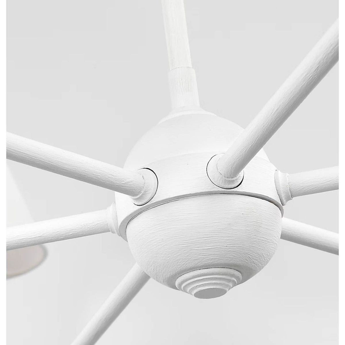 Thomas O'Brien Piaf Grande Chandelier in Plaster White with Linen Shades W58"