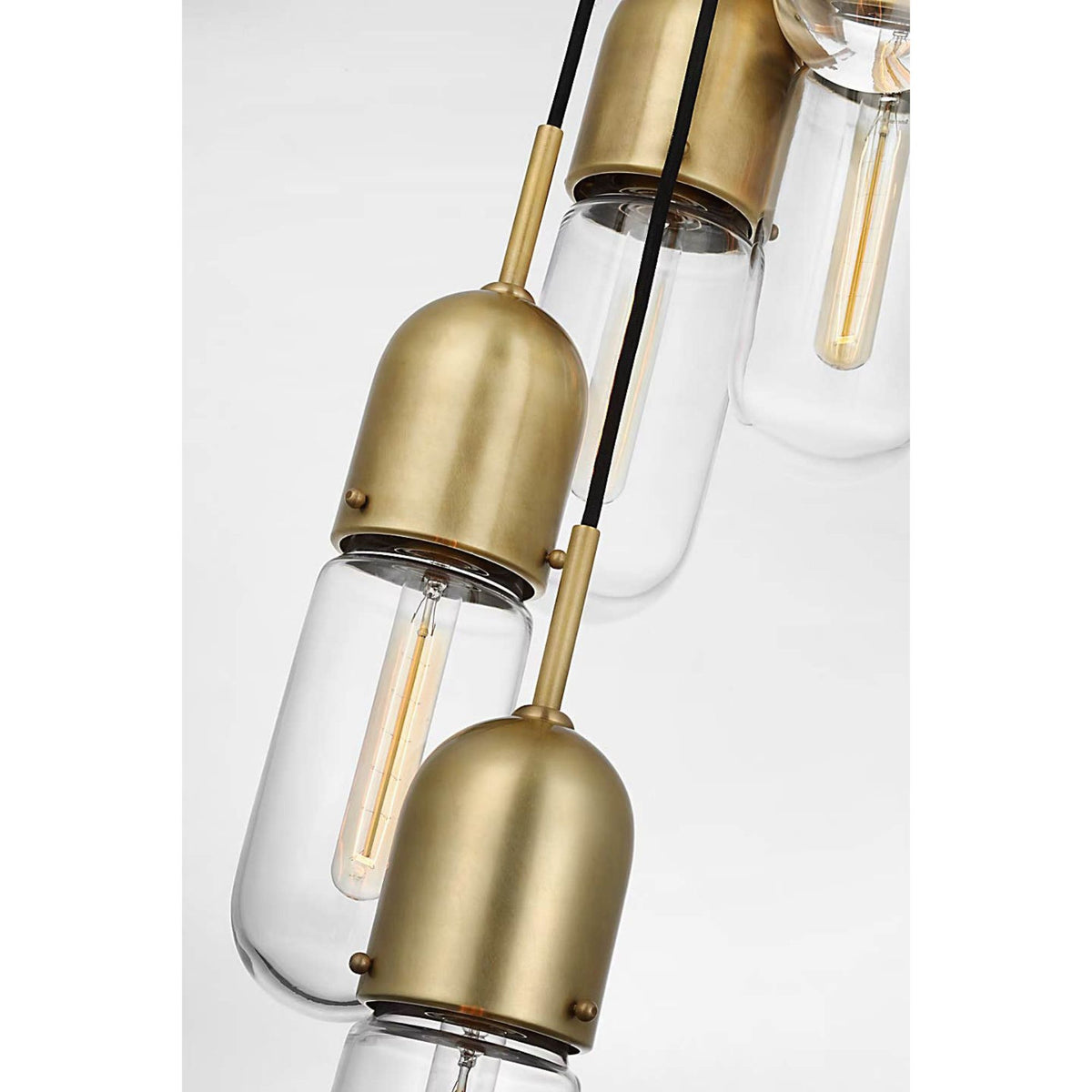Thomas O'Brien Junio 5-Light Chandelier in Hand-Rubbed Antique Brass with Clear Glass W9.25" (Configurable)