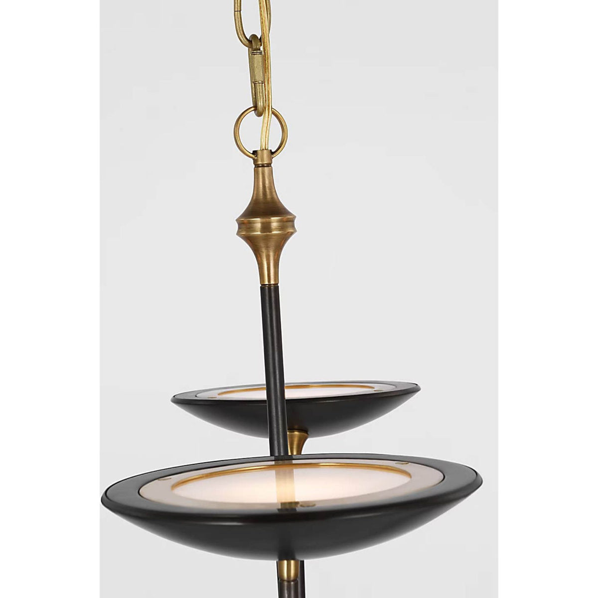 Thomas O'Brien Keira XL Chandelier in Bronze and Hand-Rubbed Antique Brass W32" x H39.75"