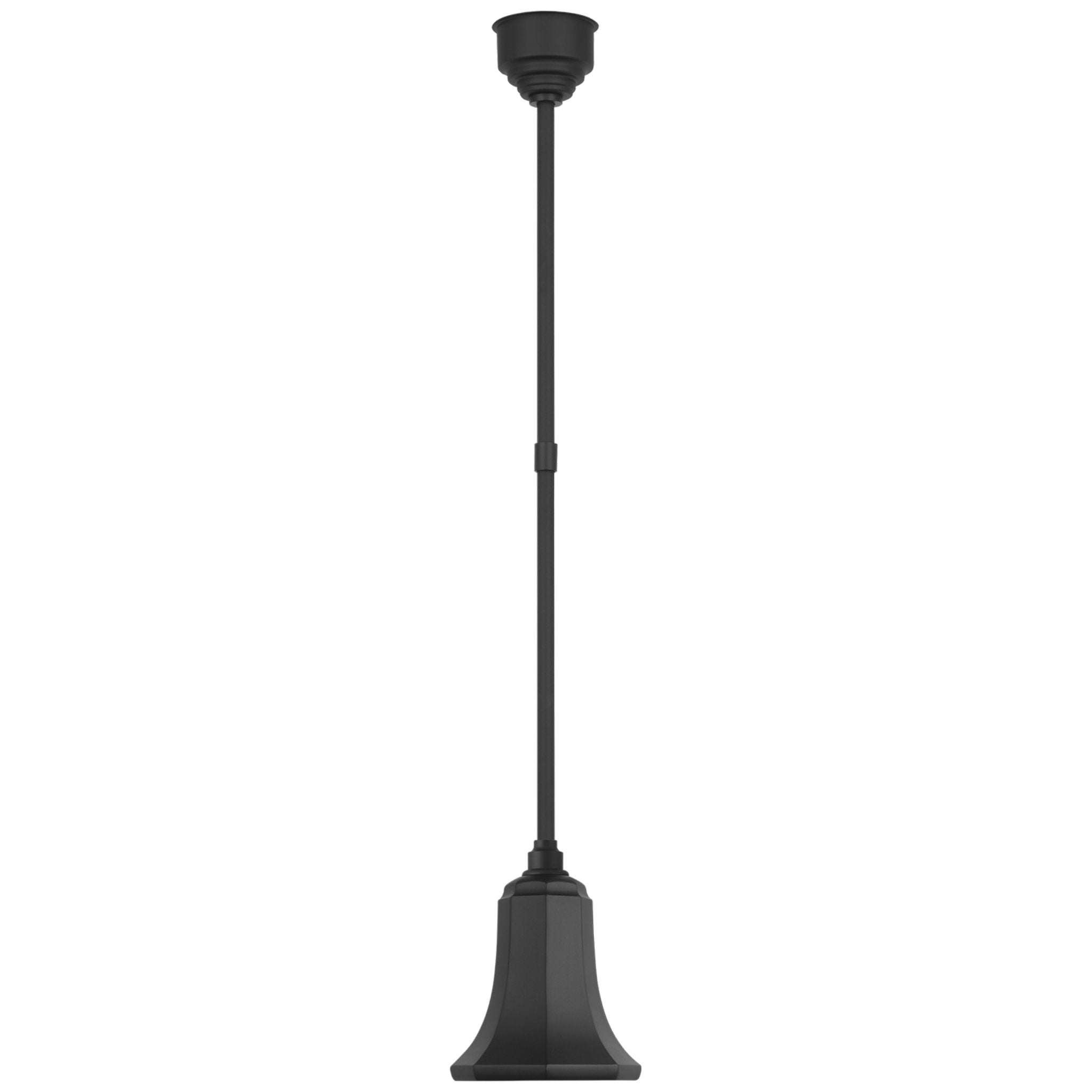 Thomas O'Brien Academy Pendant in Matte Black with 7.5" Savannah Shade Outdoor Lighting W7.5"