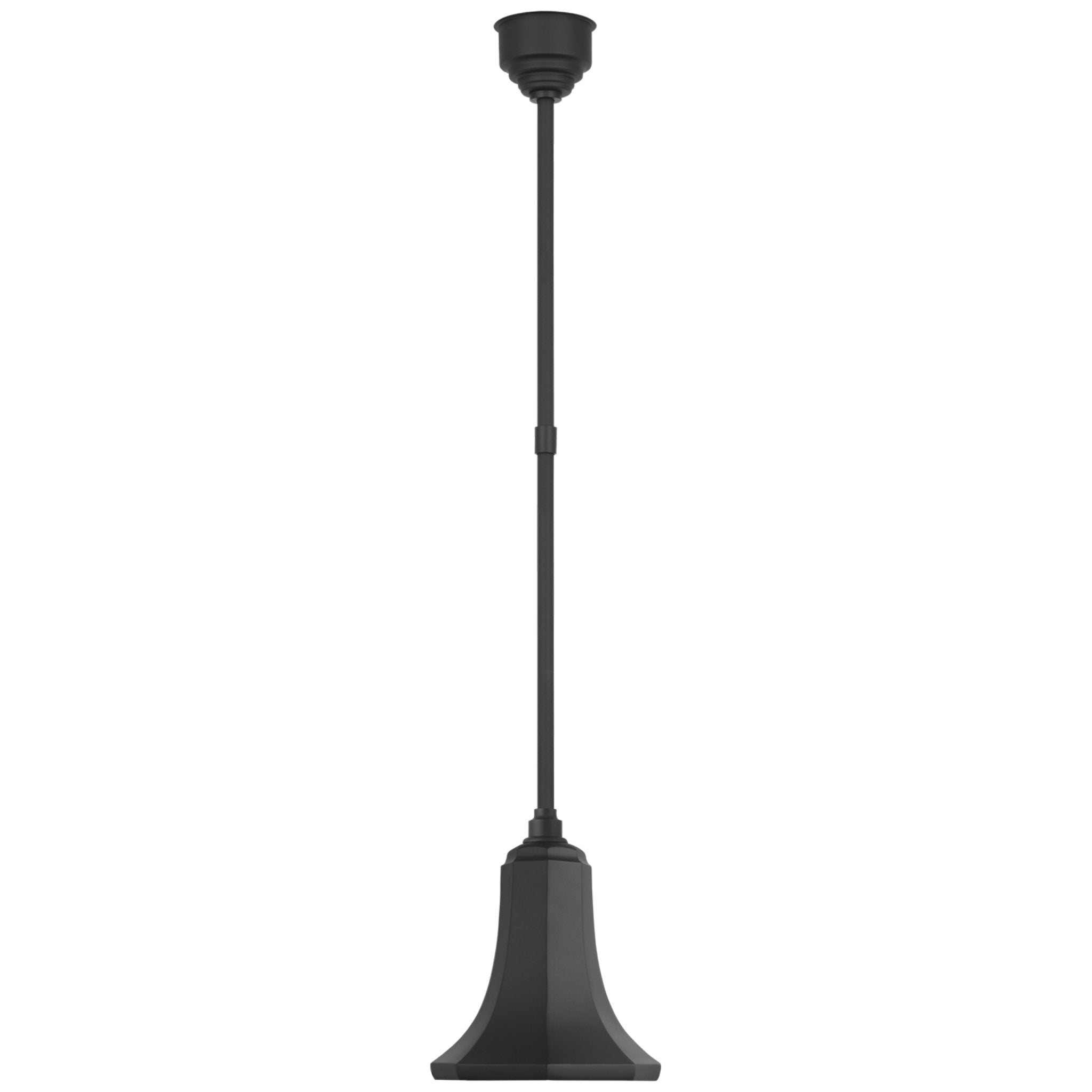 Thomas O'Brien Academy Pendant in Matte Black with 9.25" Savannah Shade Outdoor Lighting W9.25"