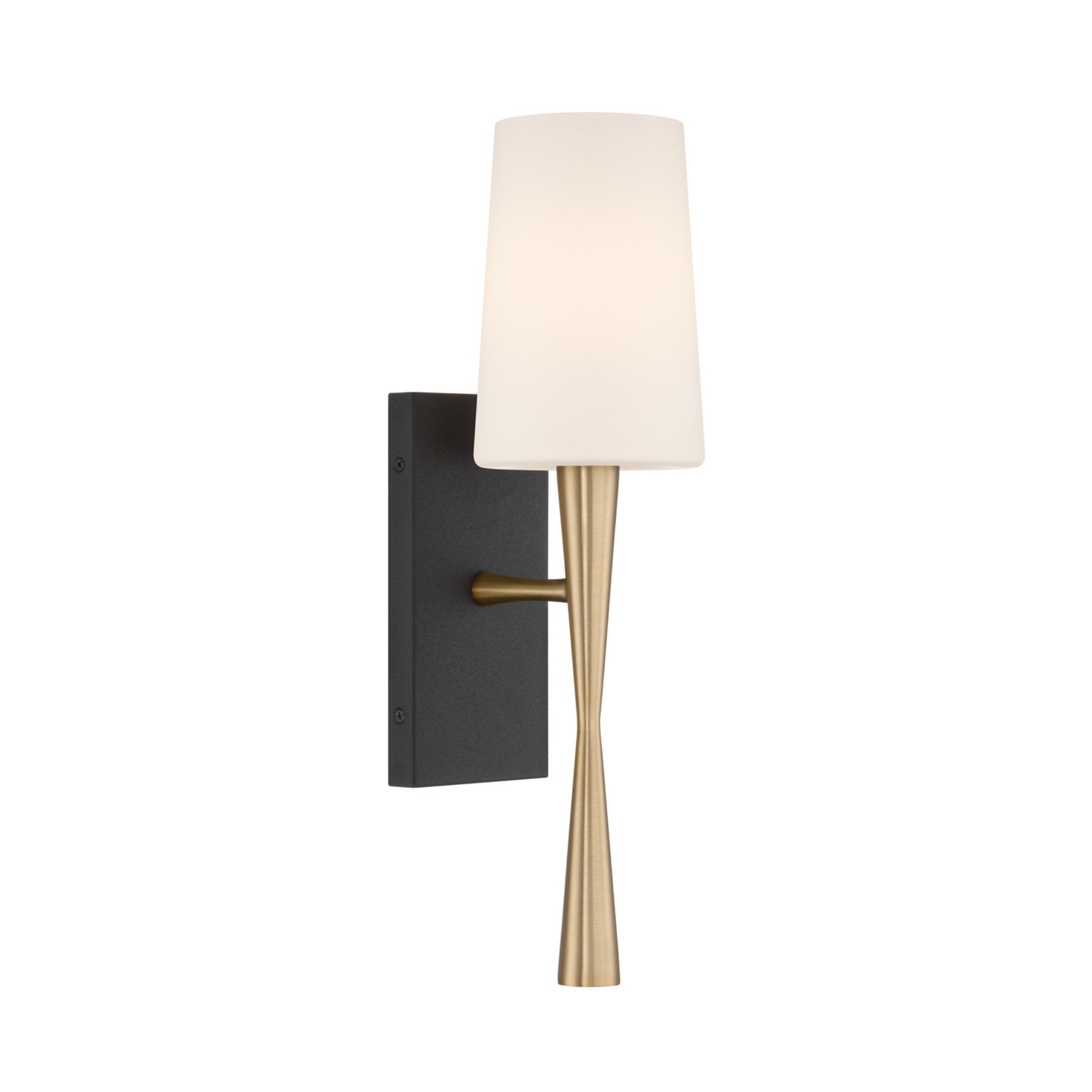 Trenton 5'' Aged Brass + Black Forged Sconce Gold 5"W x 18.5"H x 6.5"D