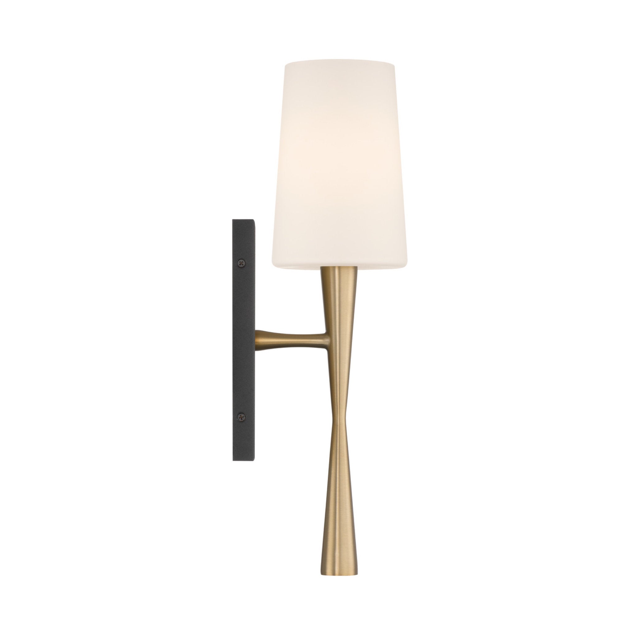 Trenton 5'' Aged Brass + Black Forged Sconce Gold 5"W x 18.5"H x 6.5"D